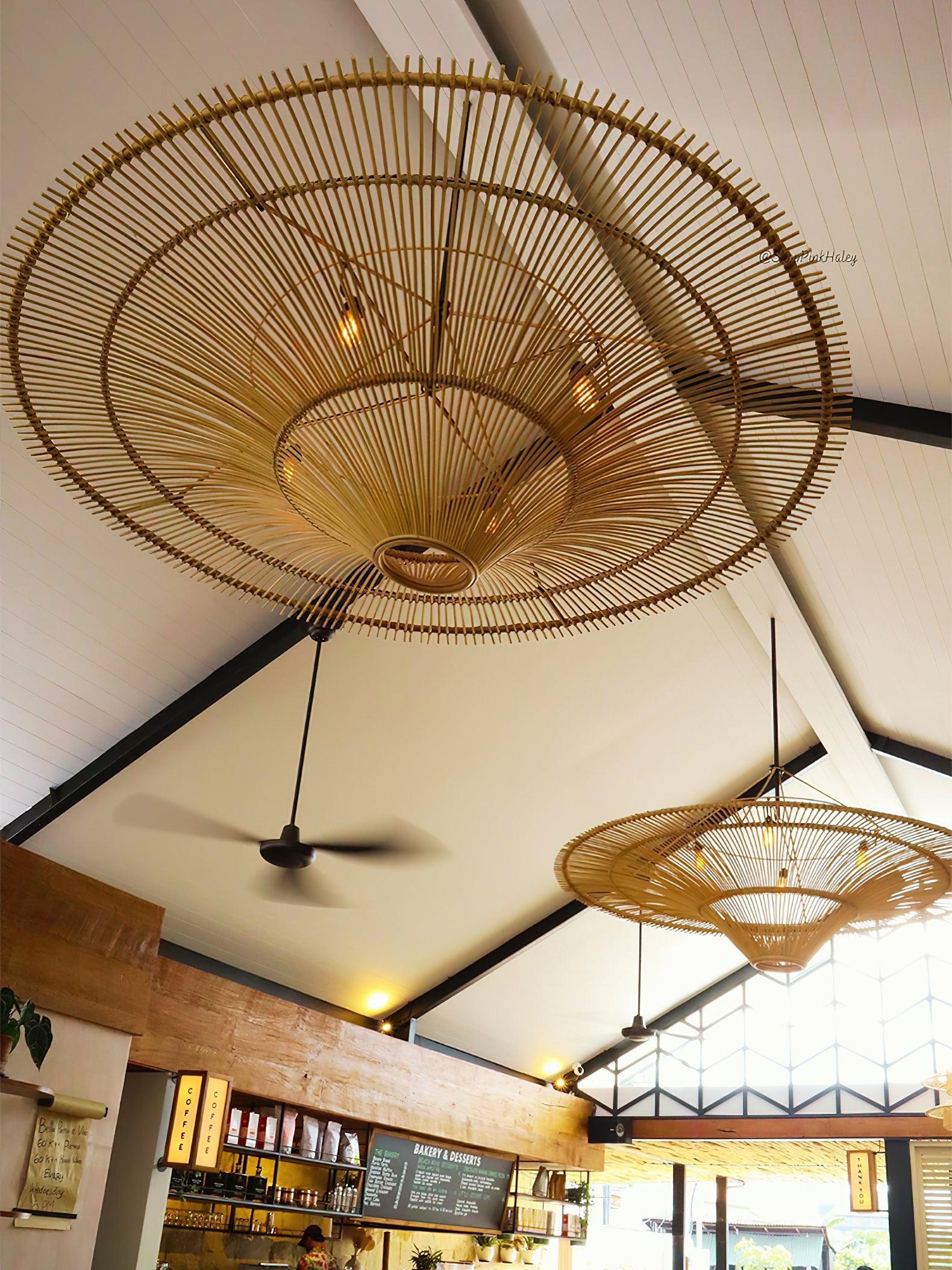 Lustra Chandelier Rattan Natural-Neutral Decor