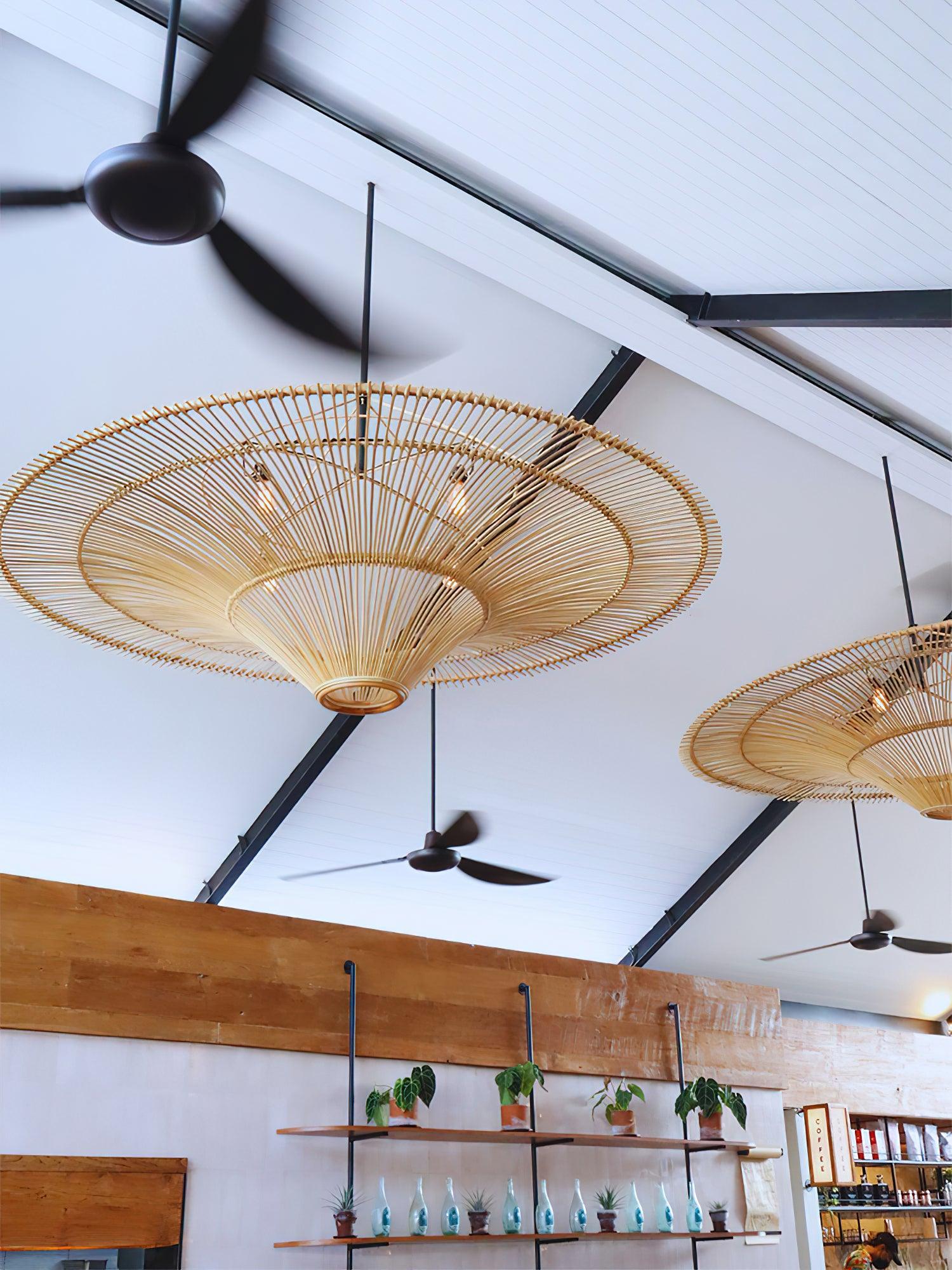Lustra Chandelier Rattan Natural-Neutral Decor