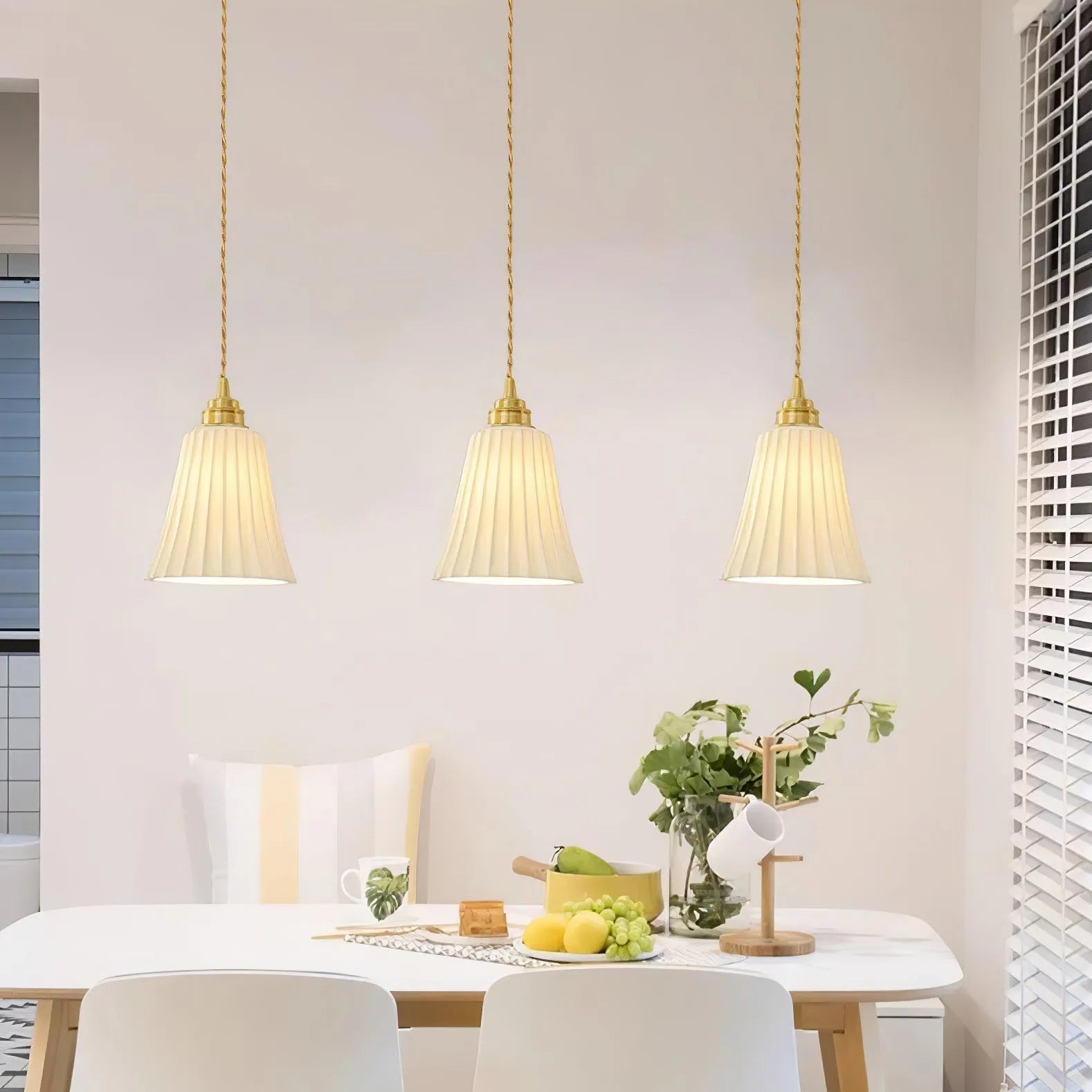 Arisha Trumpet Ceramic Pendant Light - Neutral Decor