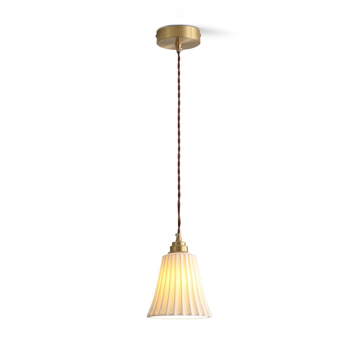 Rildes Premium Nordic Art Trumpet Ceramic Pendant Light-Neutral Decor