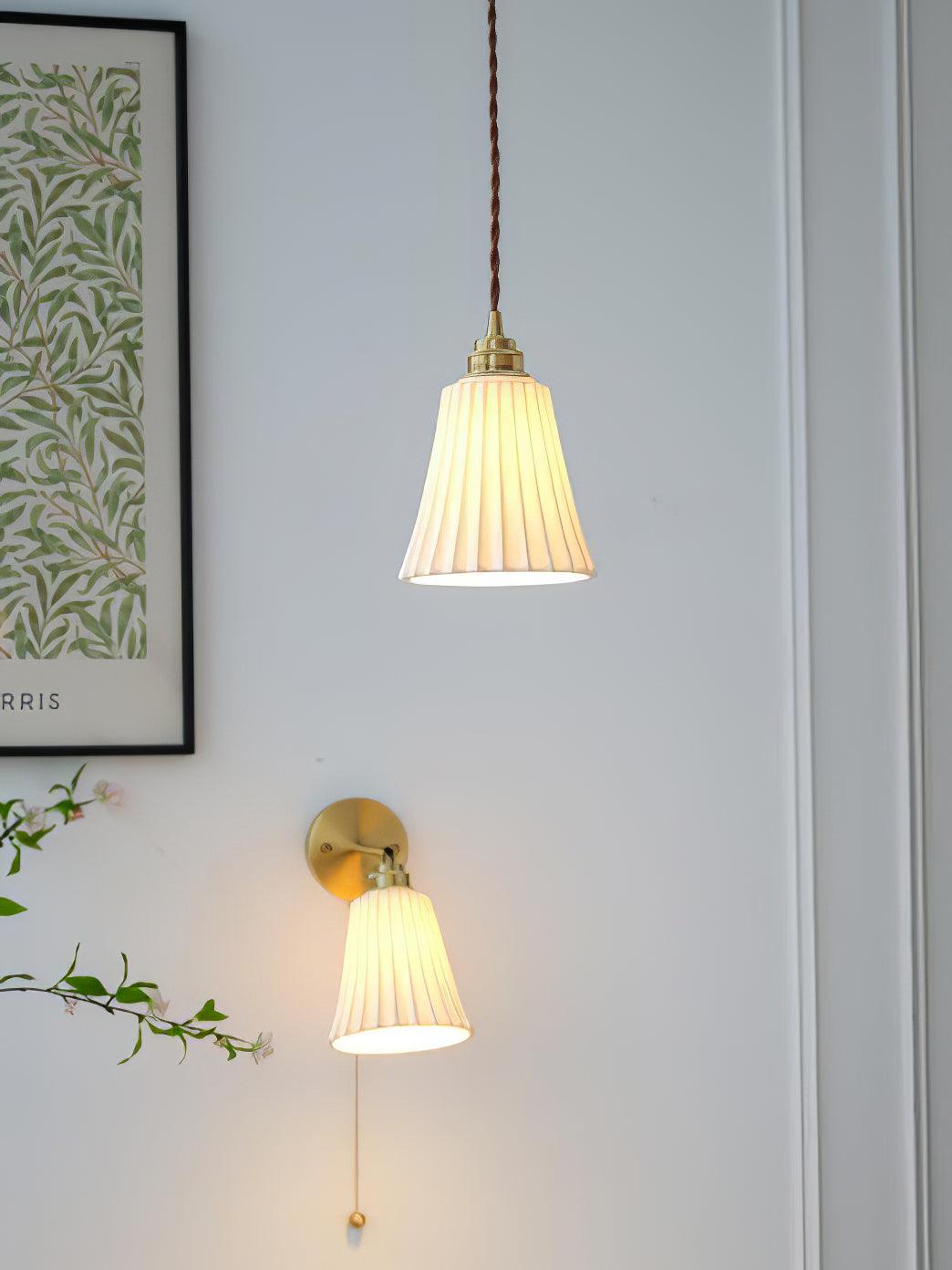 Rildes Premium Nordic Art Trumpet Ceramic Pendant Light-Neutral Decor