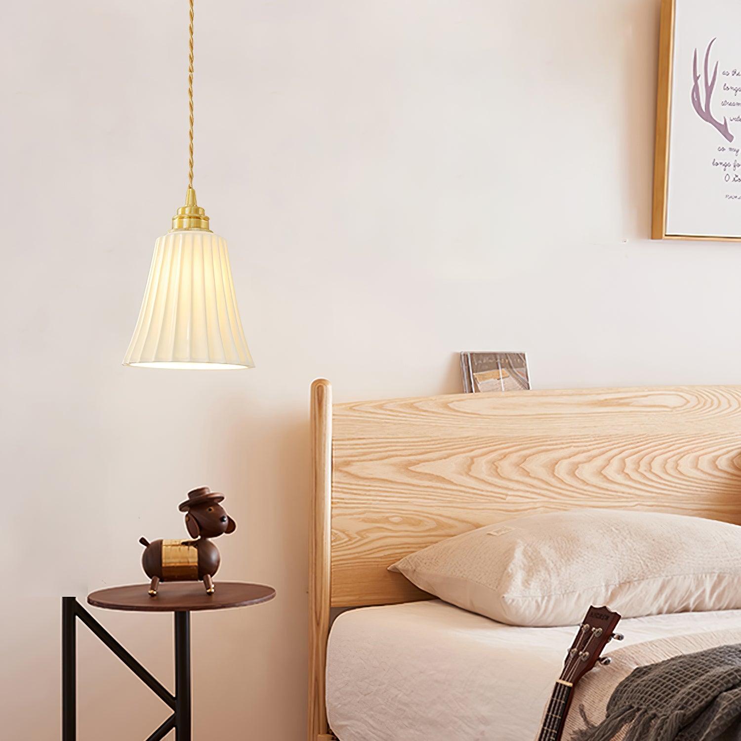 Rildes Premium Nordic Art Trumpet Ceramic Pendant Light-Neutral Decor