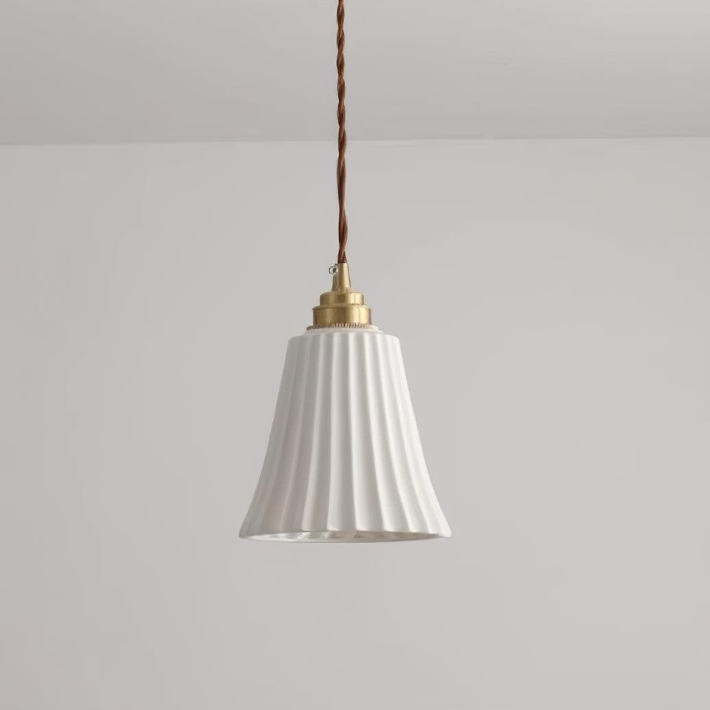 Rildes Premium Nordic Art Trumpet Ceramic Pendant Light-Neutral Decor