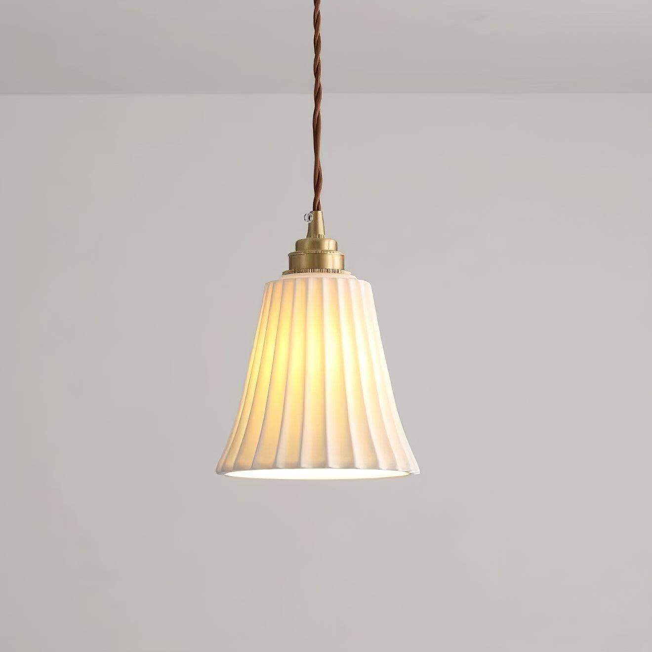 Rildes Premium Nordic Art Trumpet Ceramic Pendant Light-Neutral Decor