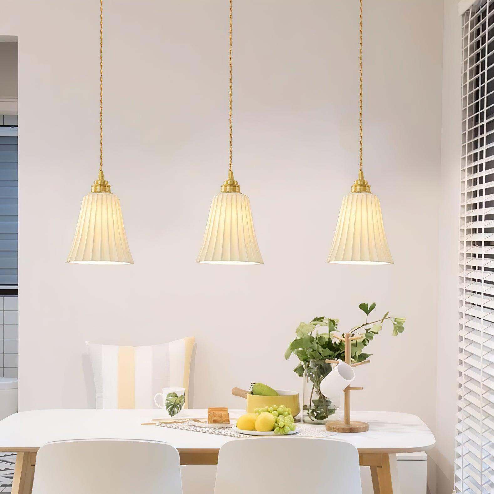 Rildes Premium Nordic Art Trumpet Ceramic Pendant Light-Neutral Decor