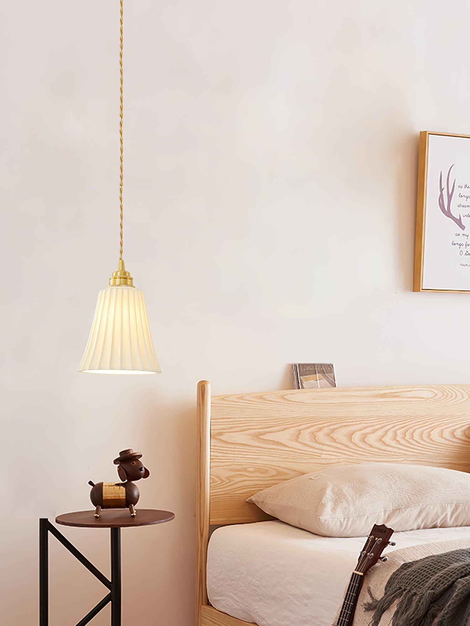 Rildes Premium Nordic Art Trumpet Ceramic Pendant Light-Neutral Decor
