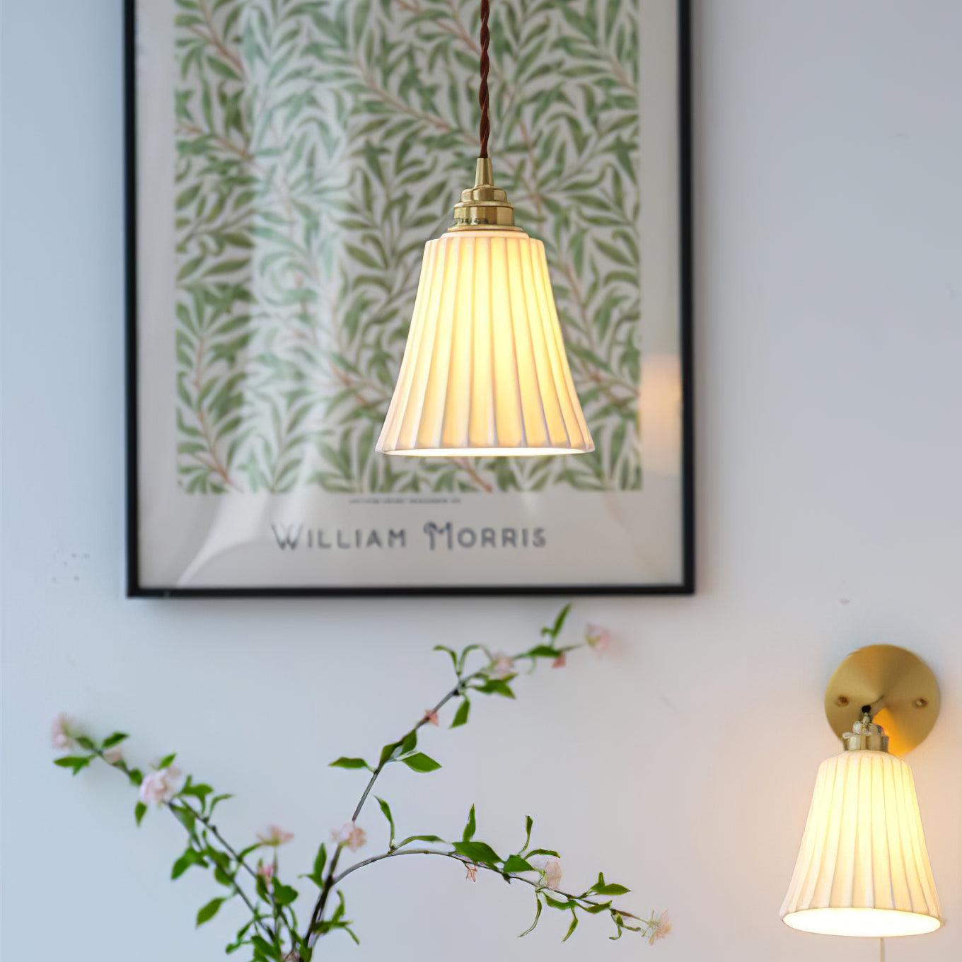 Rildes Premium Nordic Art Trumpet Ceramic Pendant Light-Neutral Decor