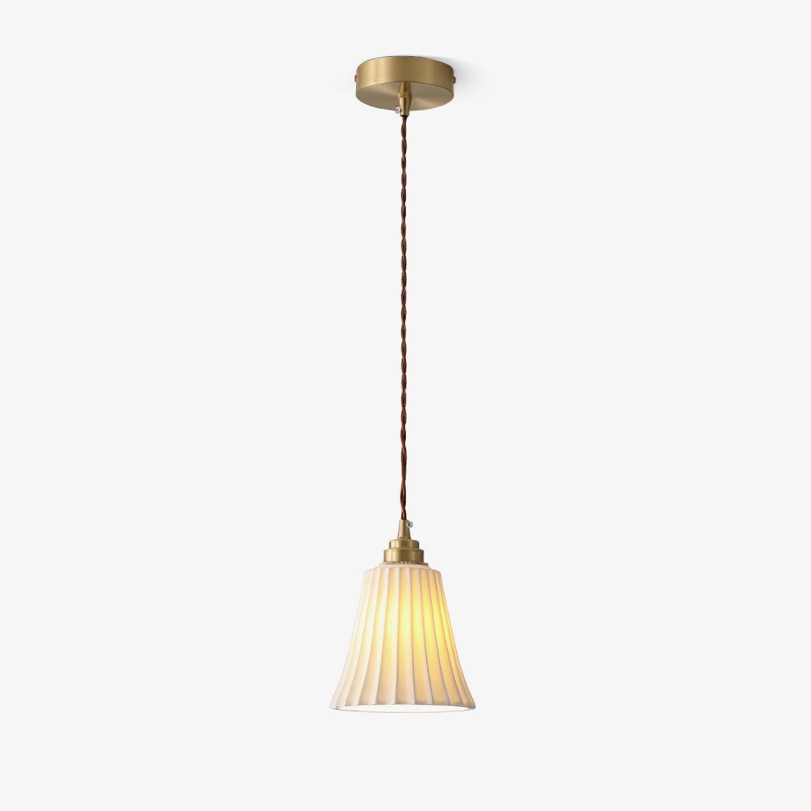 Rildes Premium Nordic Art Trumpet Ceramic Pendant Light-Neutral Decor