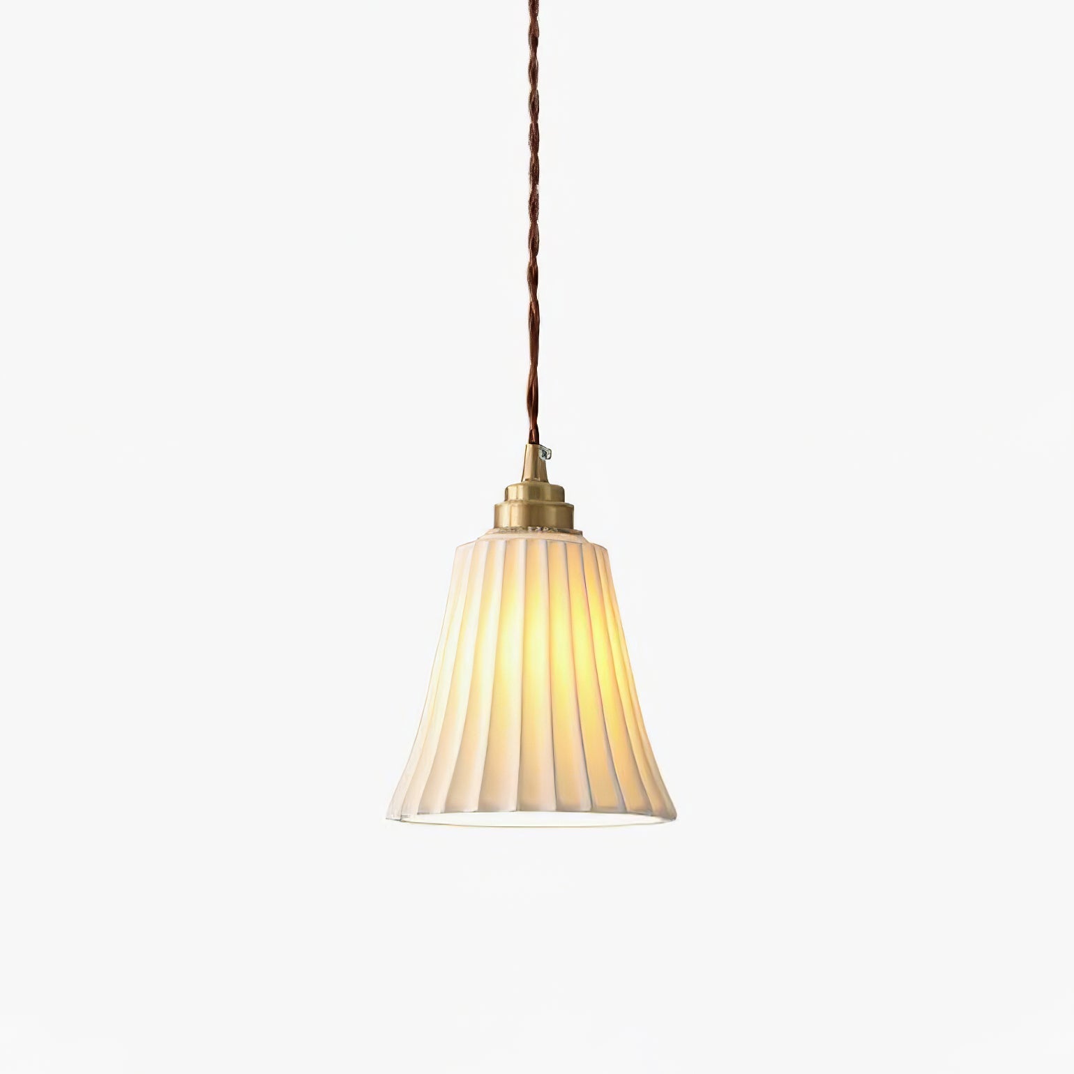 Rildes Premium Nordic Art Trumpet Ceramic Pendant Light-Neutral Decor