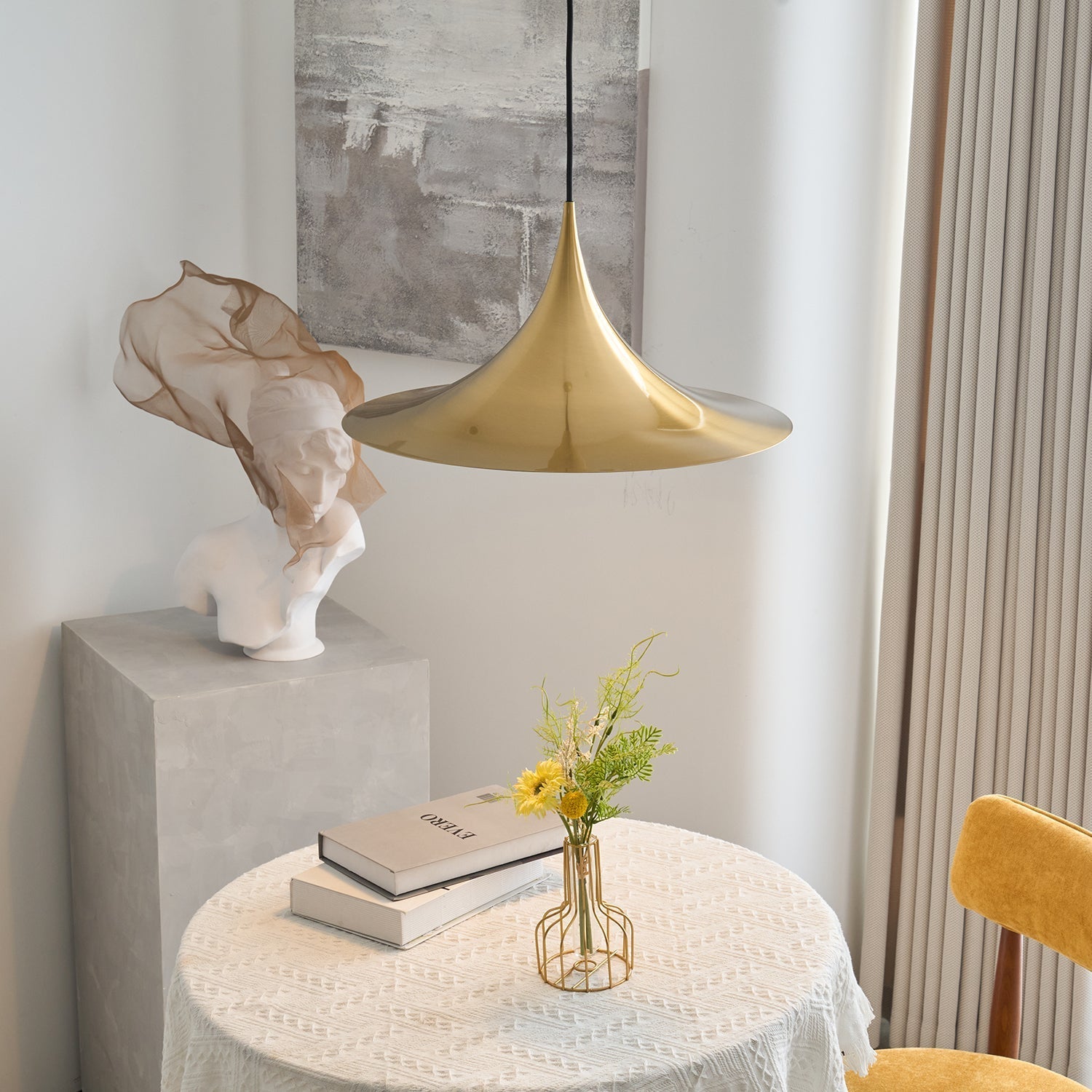 Nirixy Steel Sculptural Pendant Light-Neutral Decor