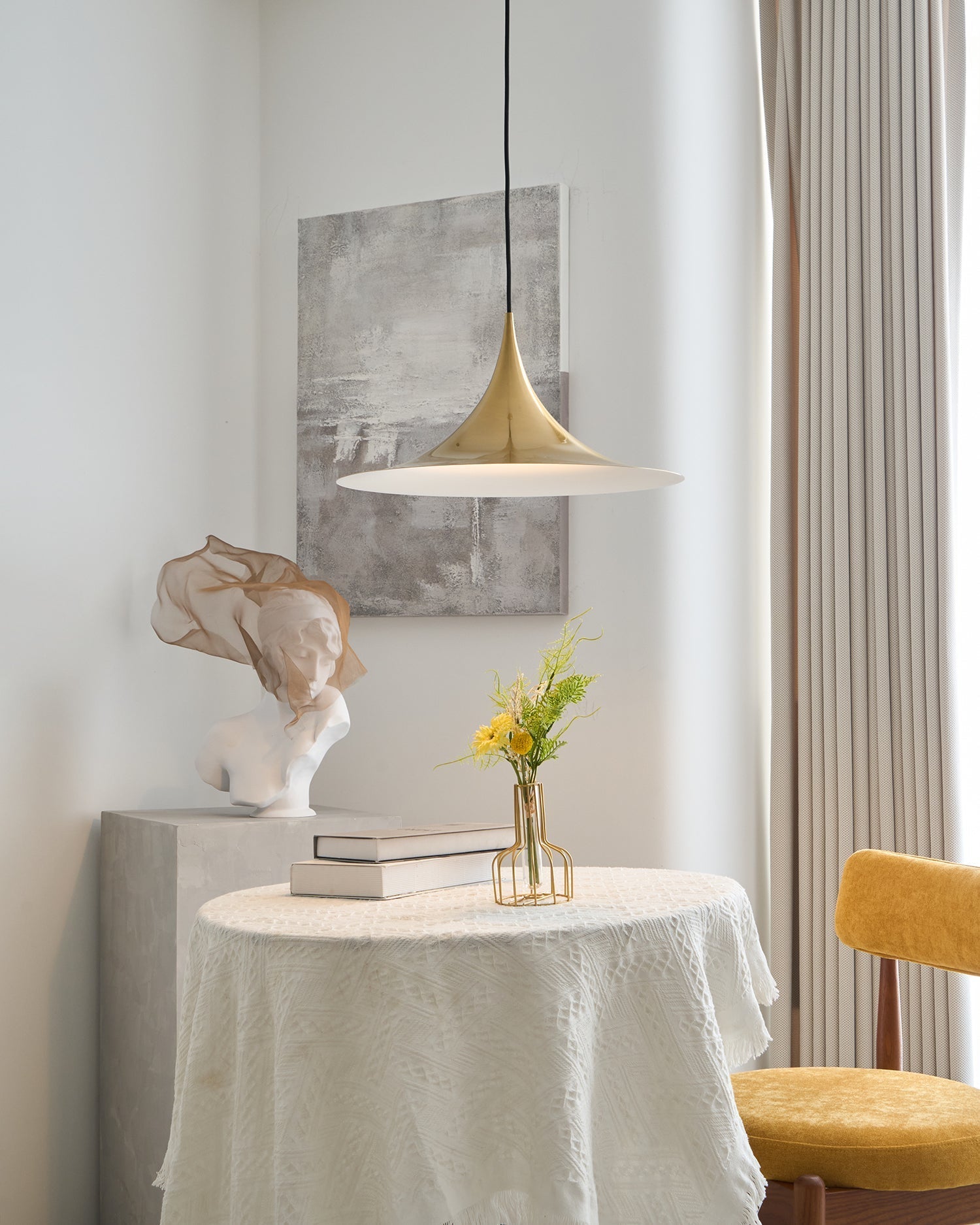 Nirixy Steel Sculptural Pendant Light-Neutral Decor