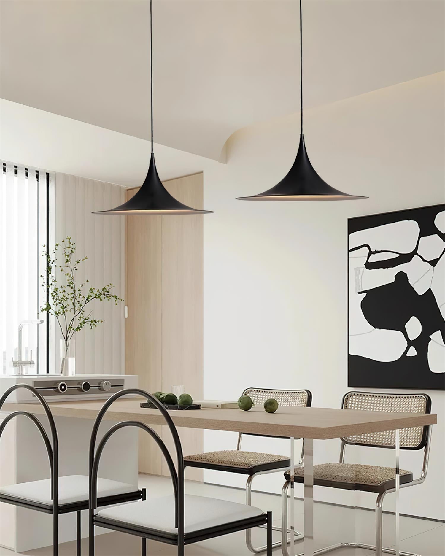 Viro Pendant Lamp Slim Neck and Wide Flare Contemporary Dining-Neutral Decor