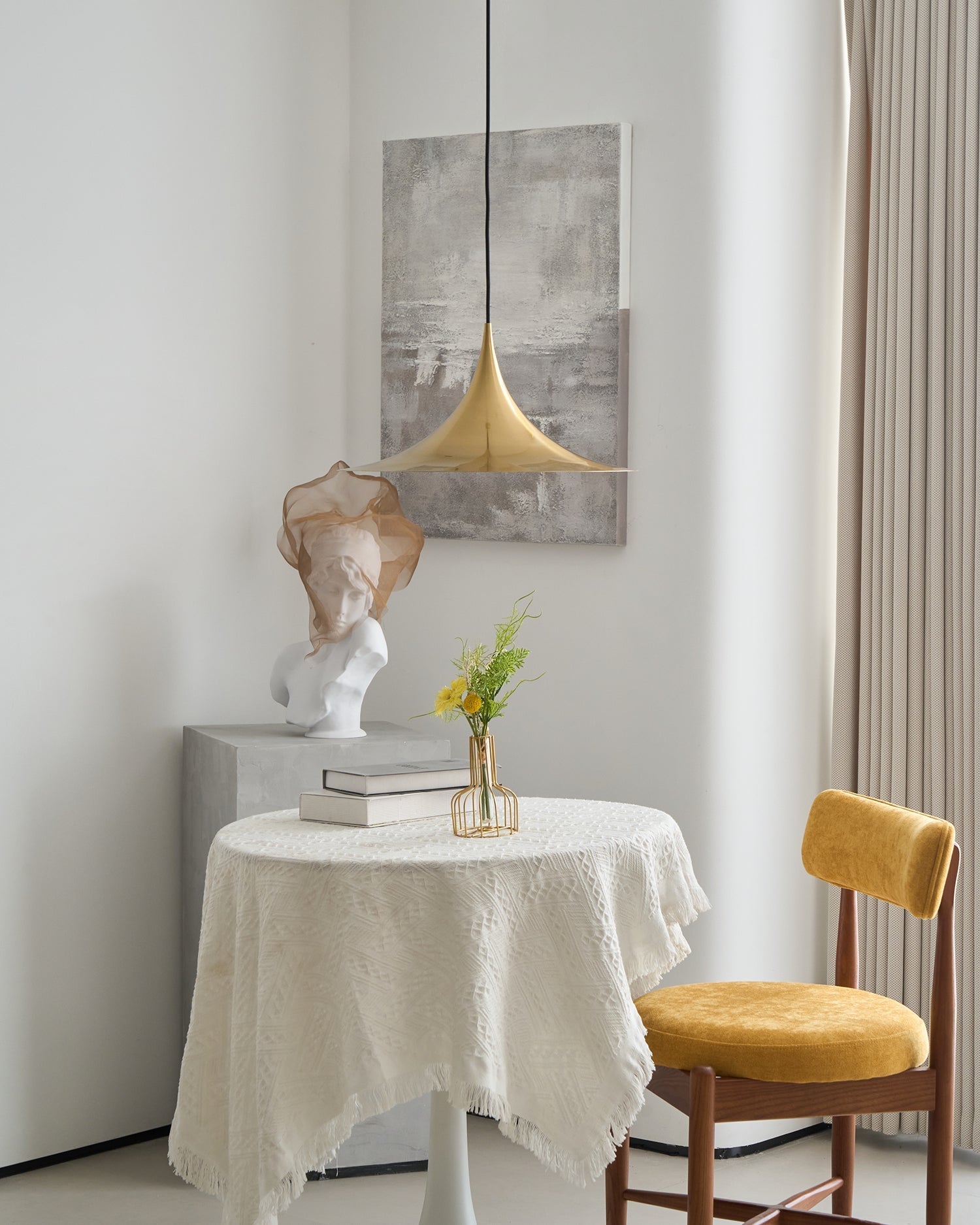 Nirixy Steel Sculptural Pendant Light-Neutral Decor