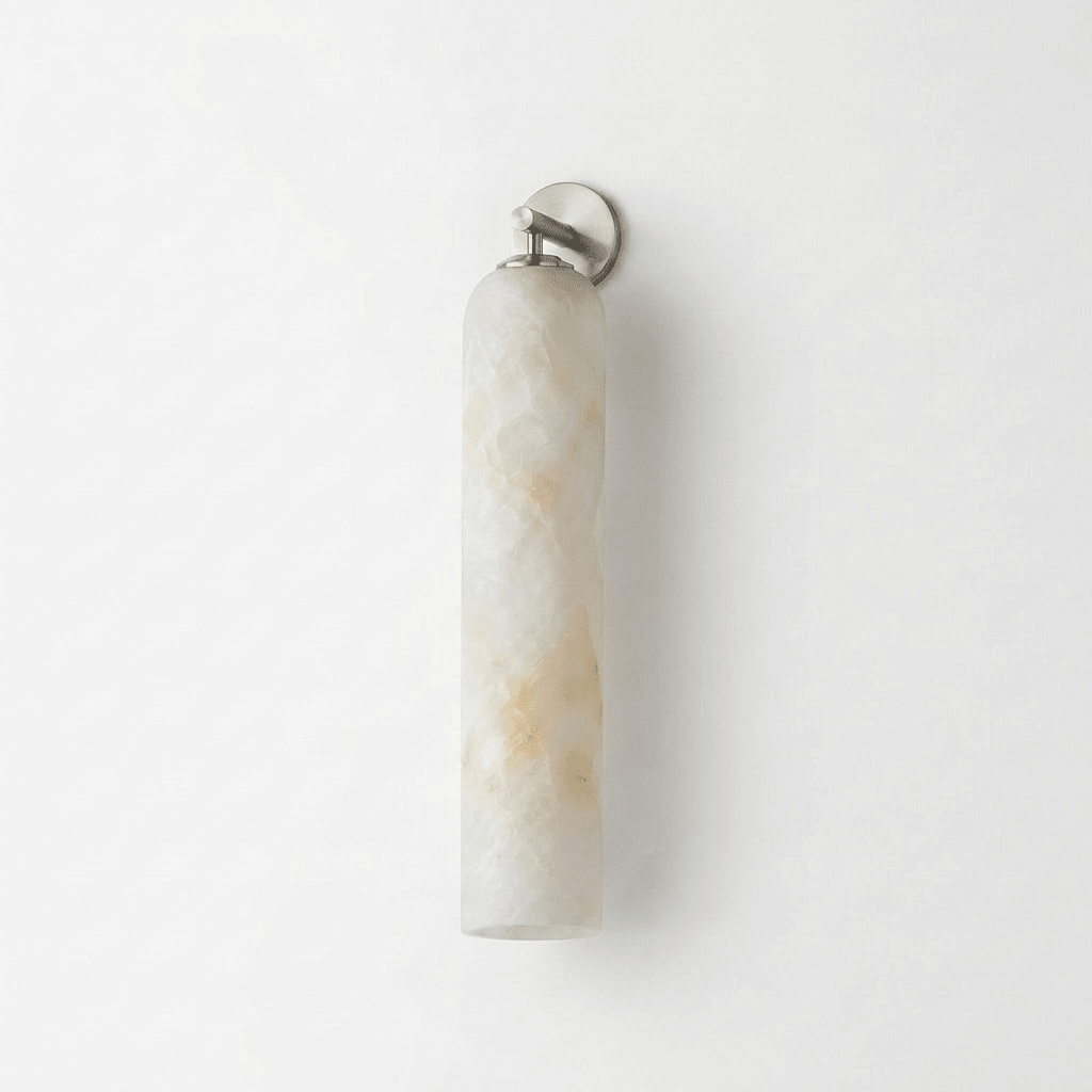 Tube Alabaster Wall Sconce-Neutral Decor