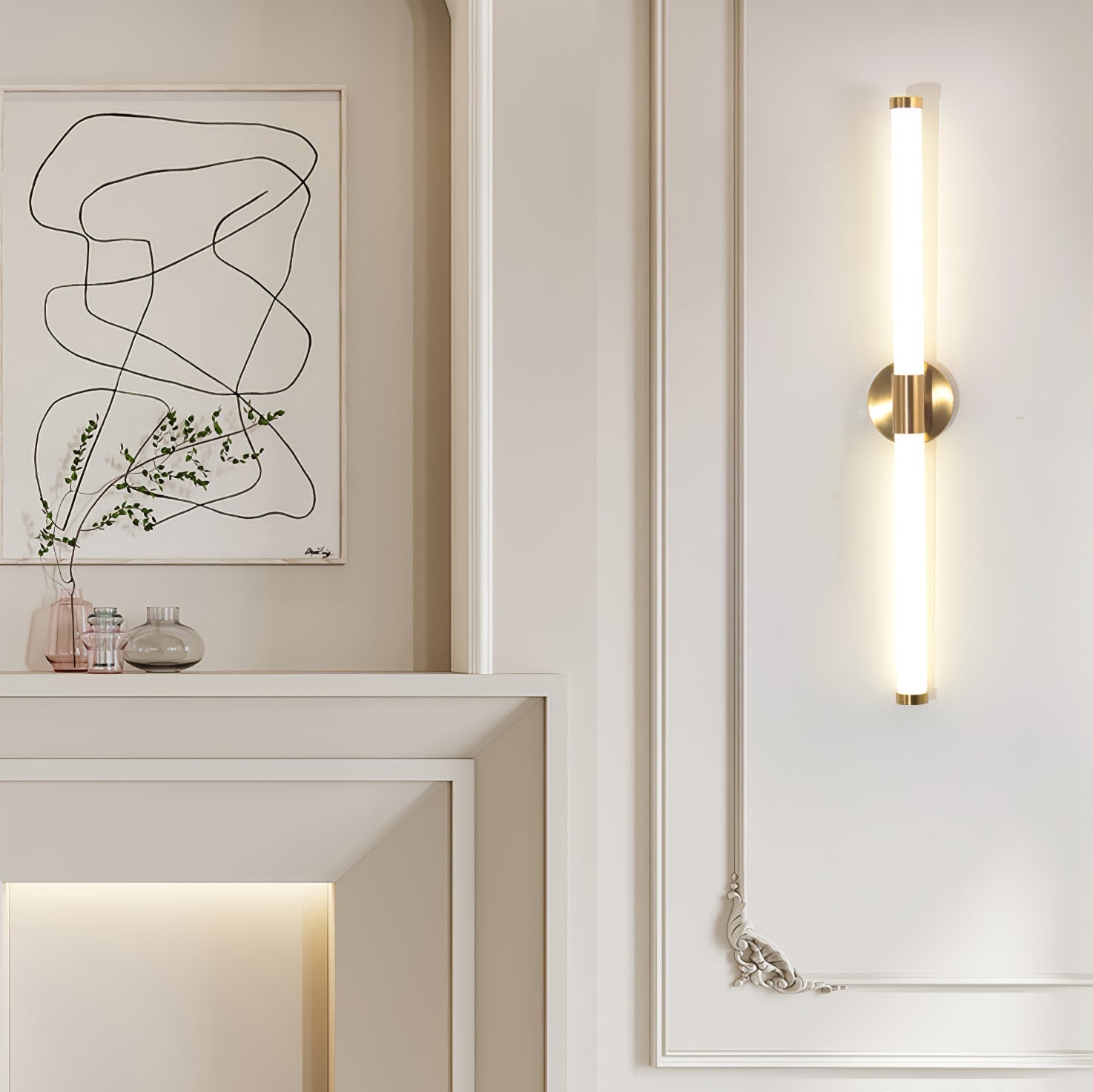Cecarir Art Tubo Linear LED Wall Lamp-Neutral Decor