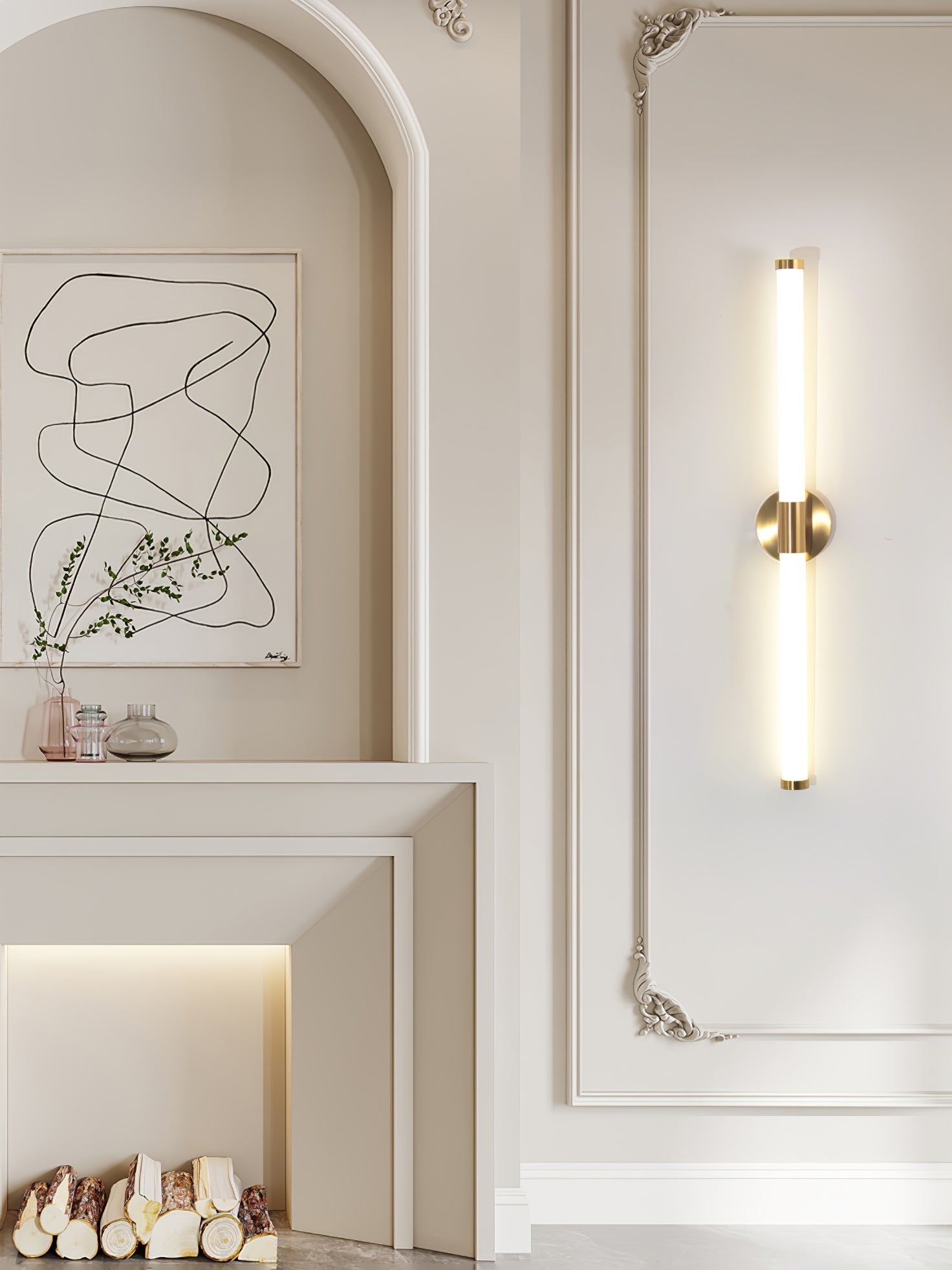 Cecarir Art Tubo Linear LED Wall Lamp-Neutral Decor