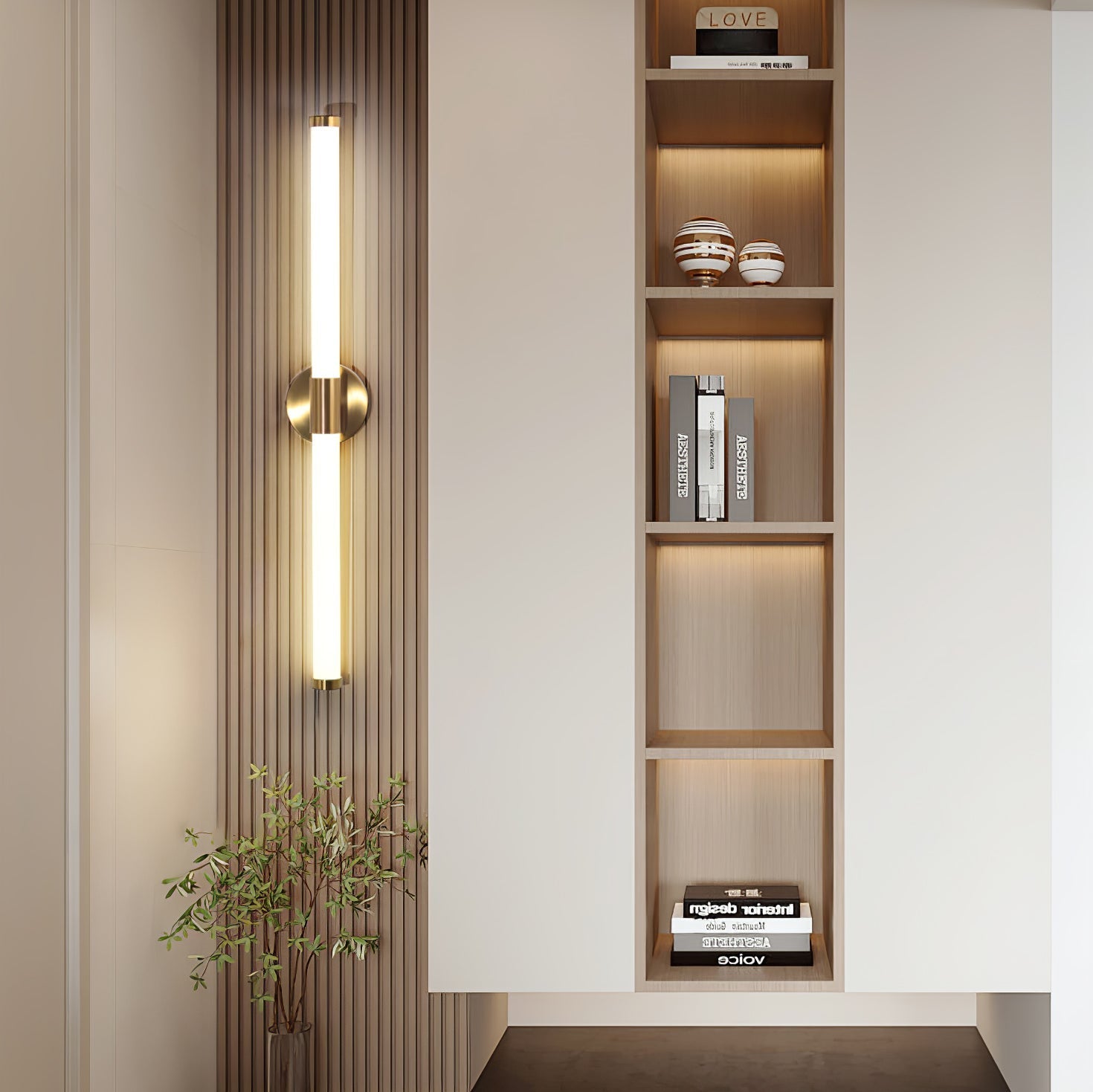 Cecarir Art Tubo Linear LED Wall Lamp-Neutral Decor