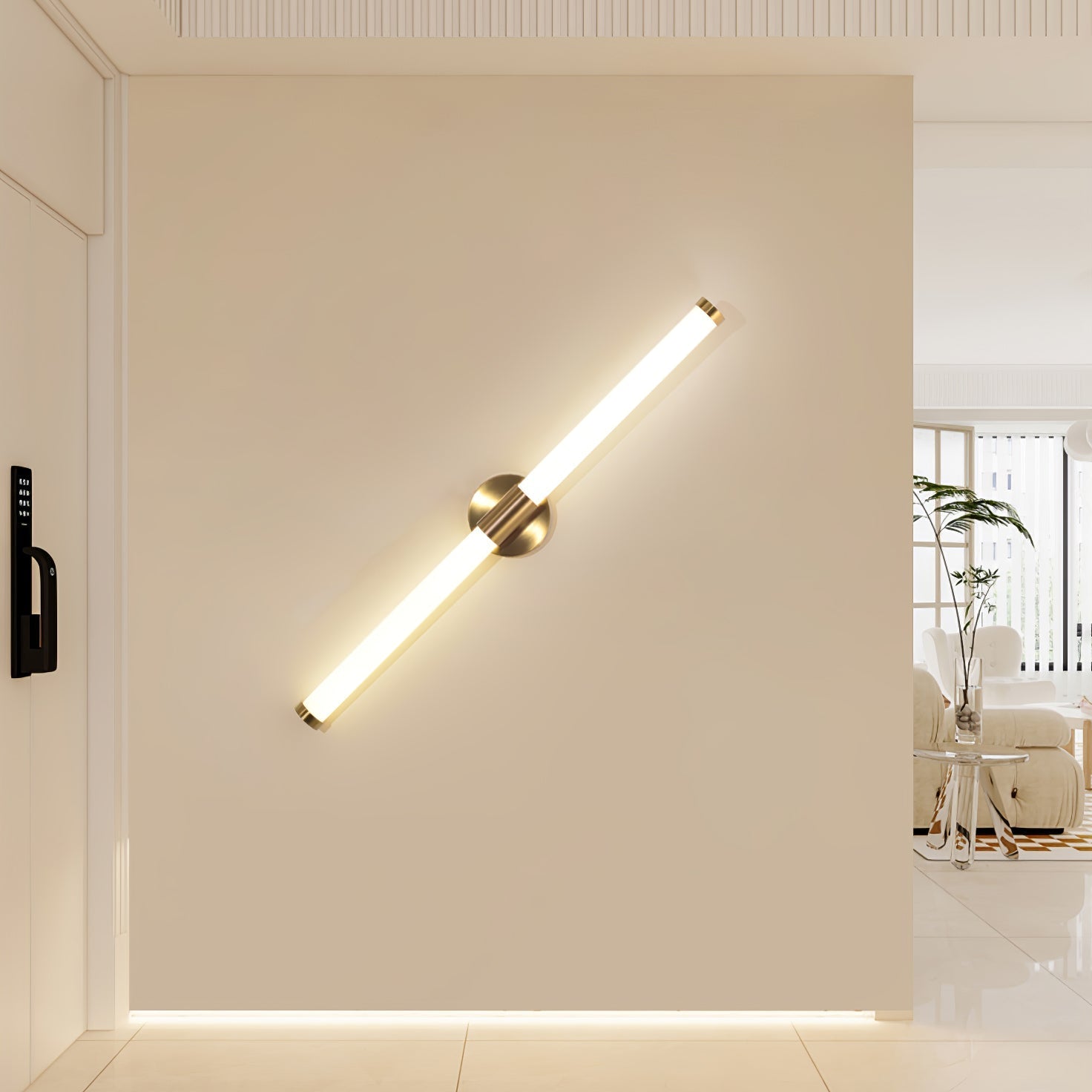 Cecarir Art Tubo Linear LED Wall Lamp-Neutral Decor