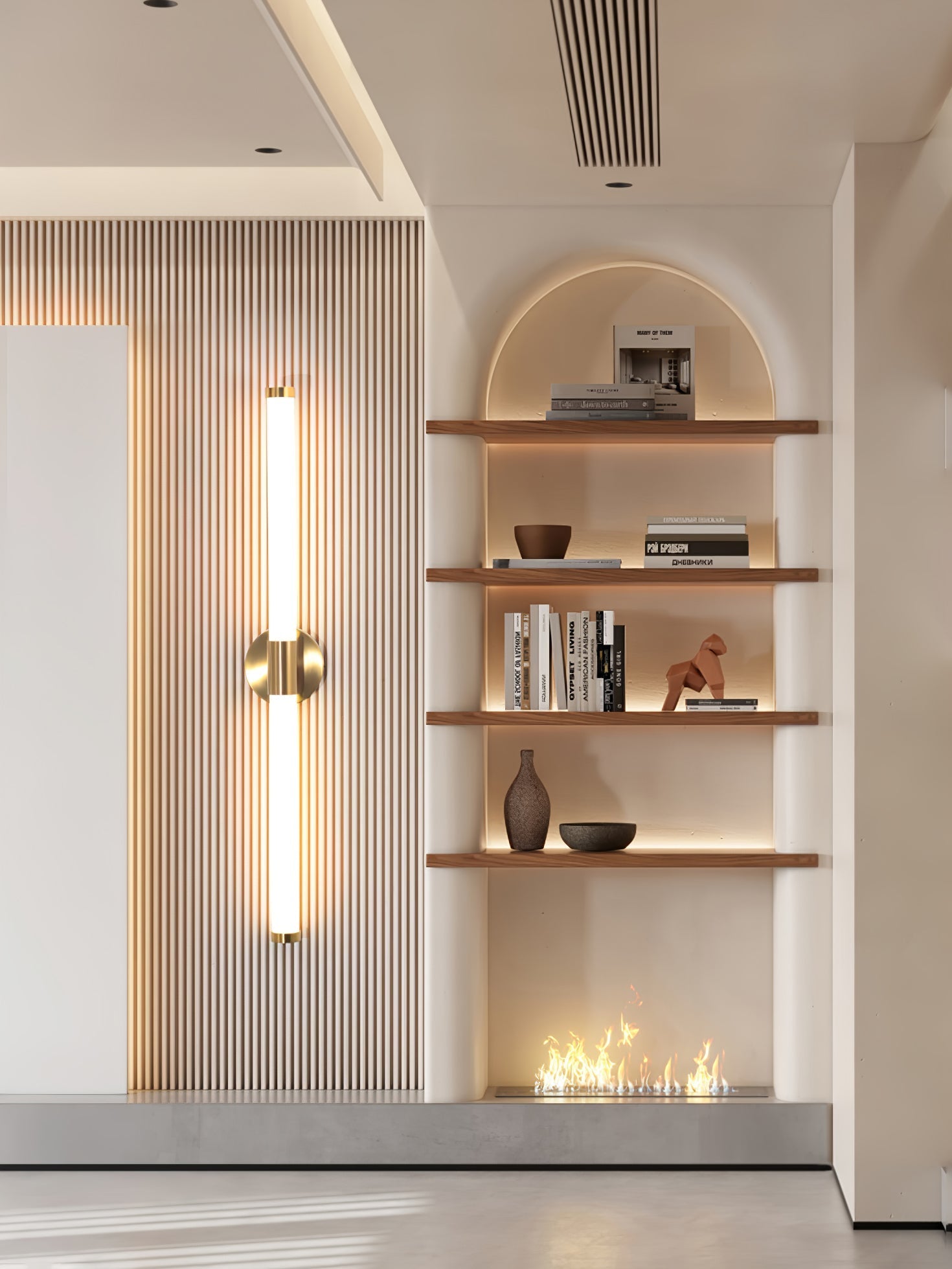 Cecarir Art Tubo Linear LED Wall Lamp-Neutral Decor