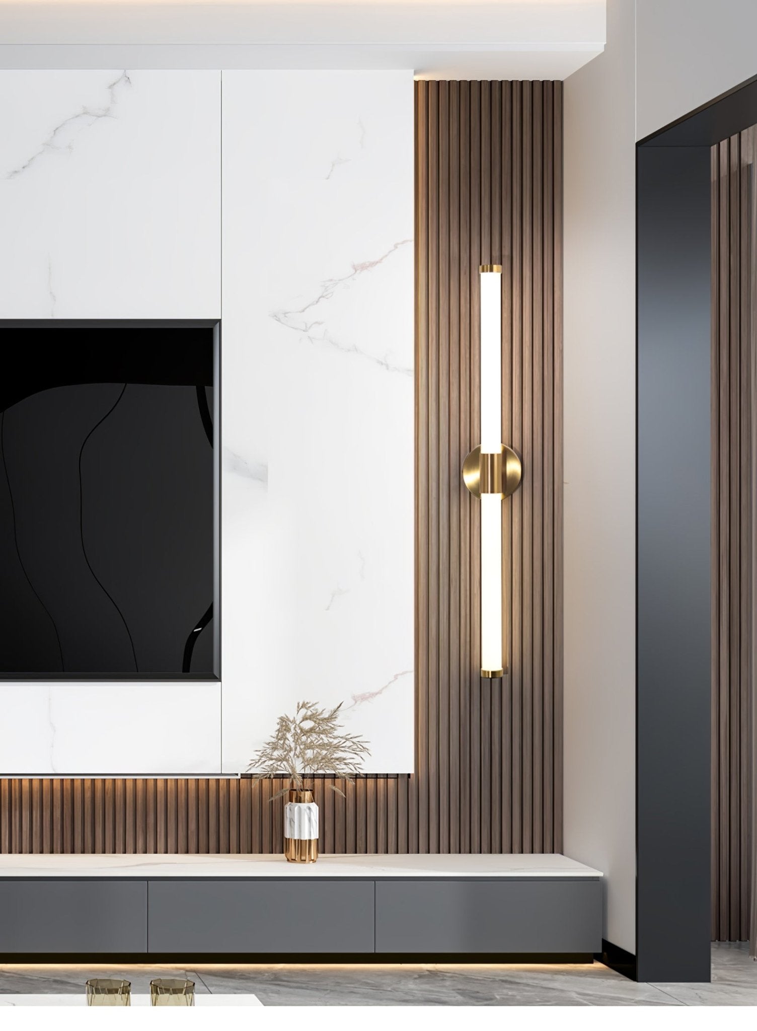 Cecarir Art Tubo Linear LED Wall Lamp-Neutral Decor