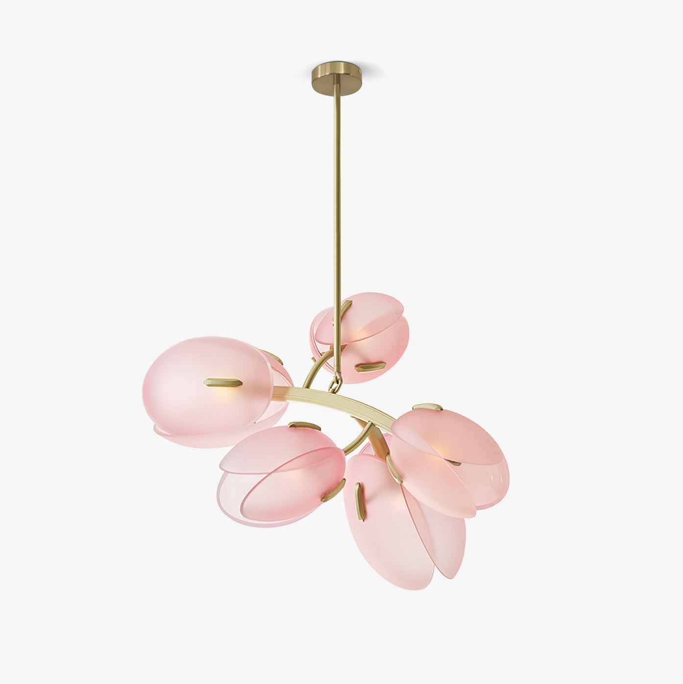 Blossom Contemporary Glass Chandelier-Neutral Decor