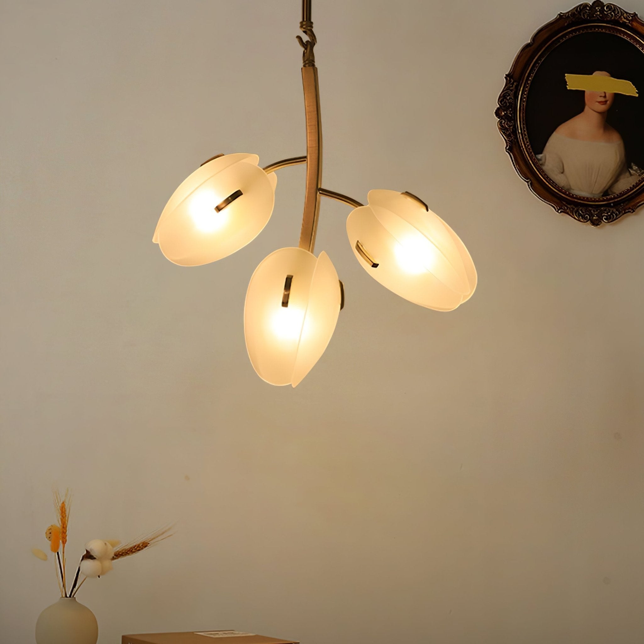 Blossom Contemporary Glass Chandelier-Neutral Decor