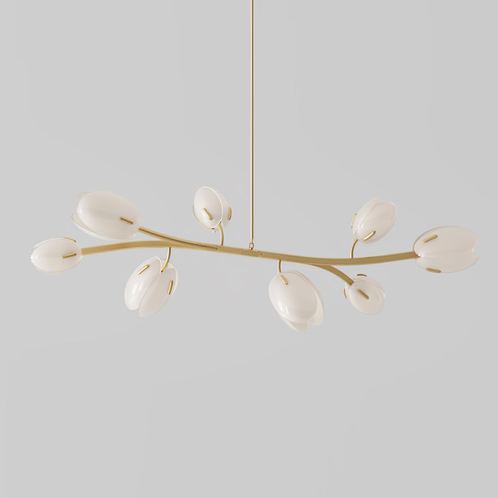 Blossom Contemporary Glass Chandelier-Neutral Decor