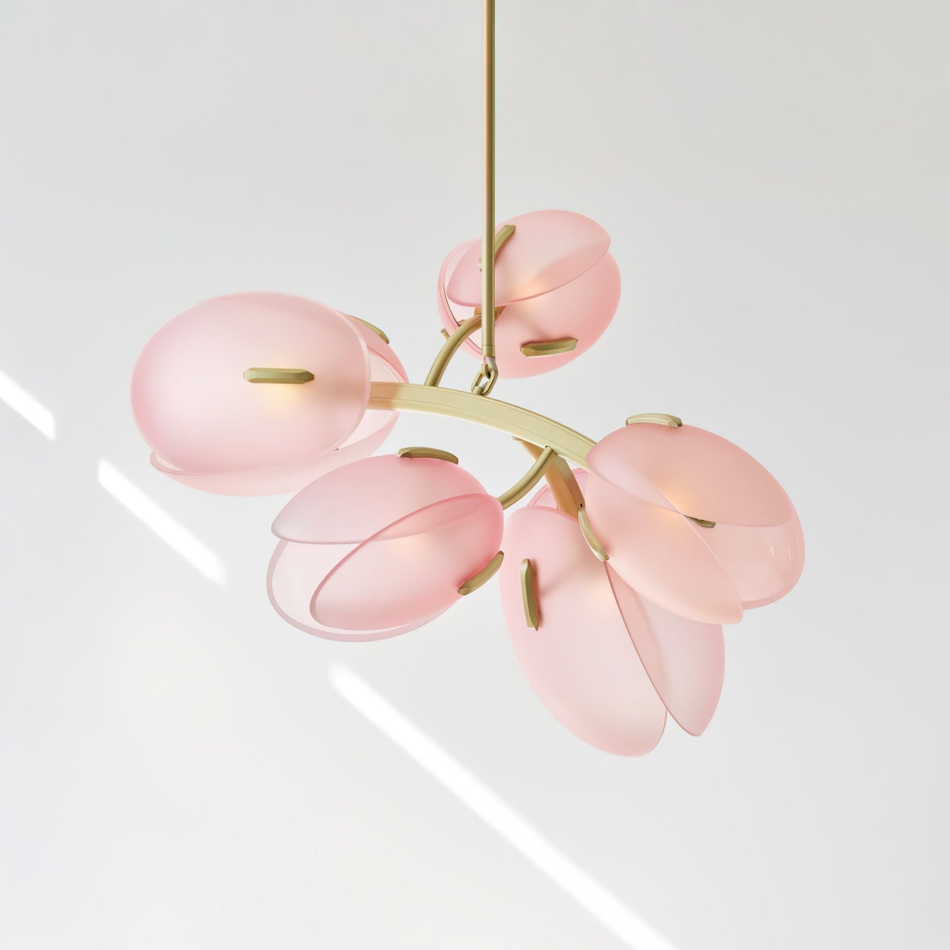 Blossom Contemporary Glass Chandelier-Neutral Decor