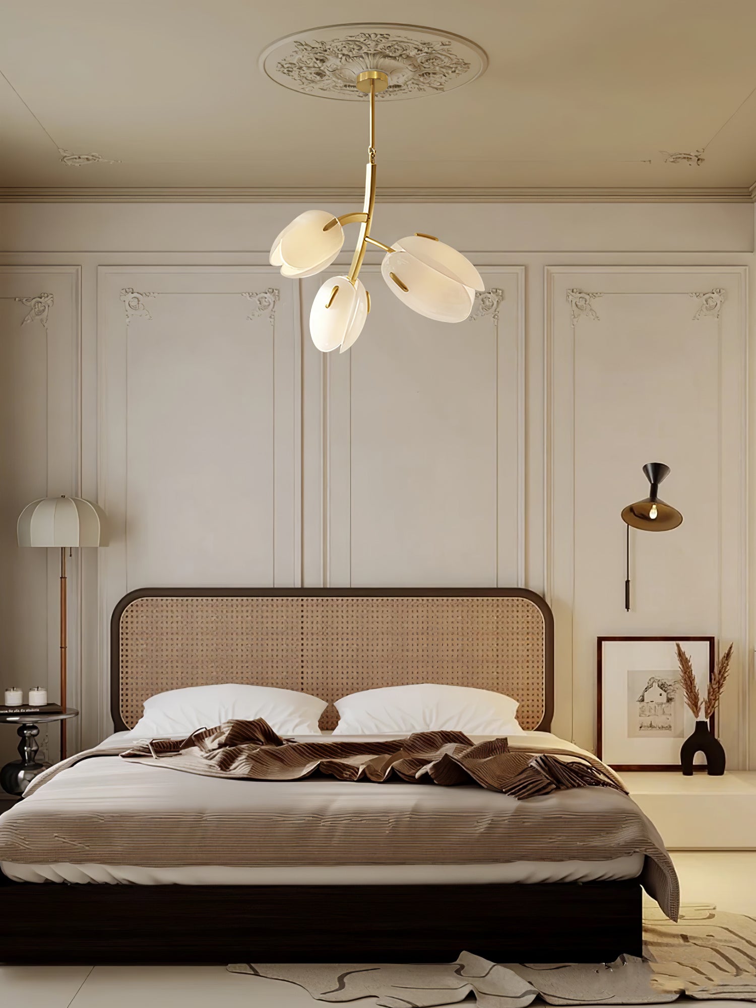 Blossom Contemporary Glass Chandelier-Neutral Decor
