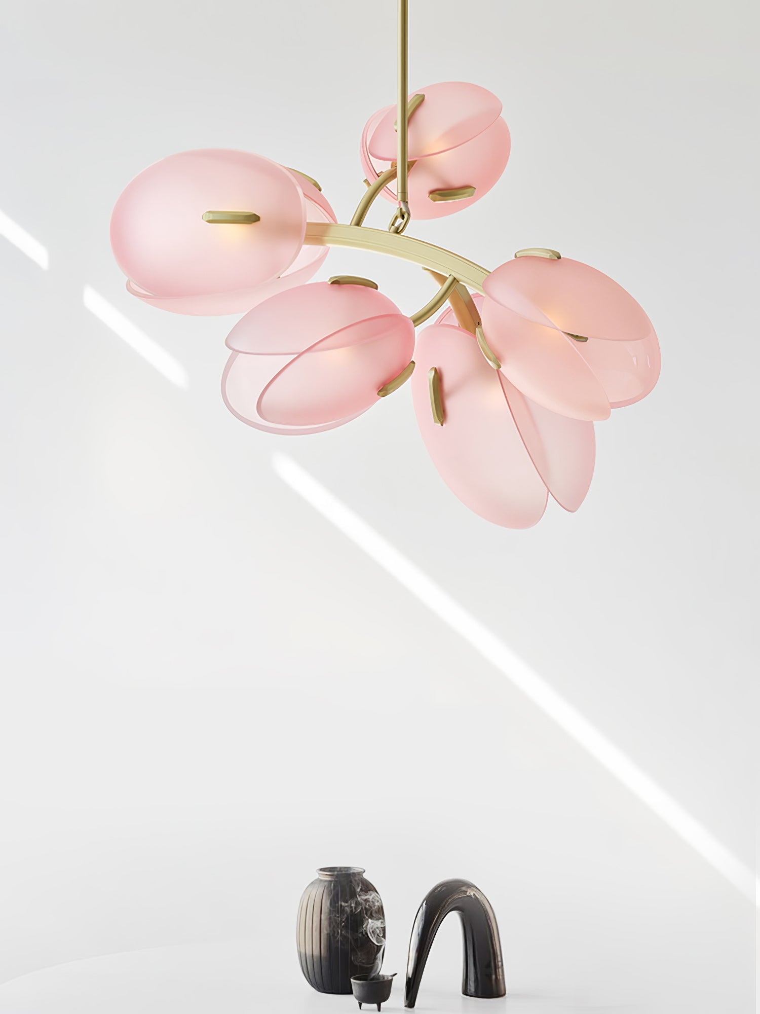 Blossom Contemporary Glass Chandelier-Neutral Decor
