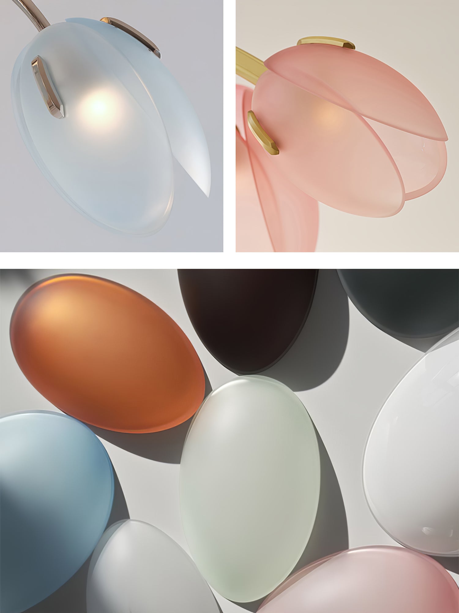Blossom Contemporary Glass Chandelier-Neutral Decor