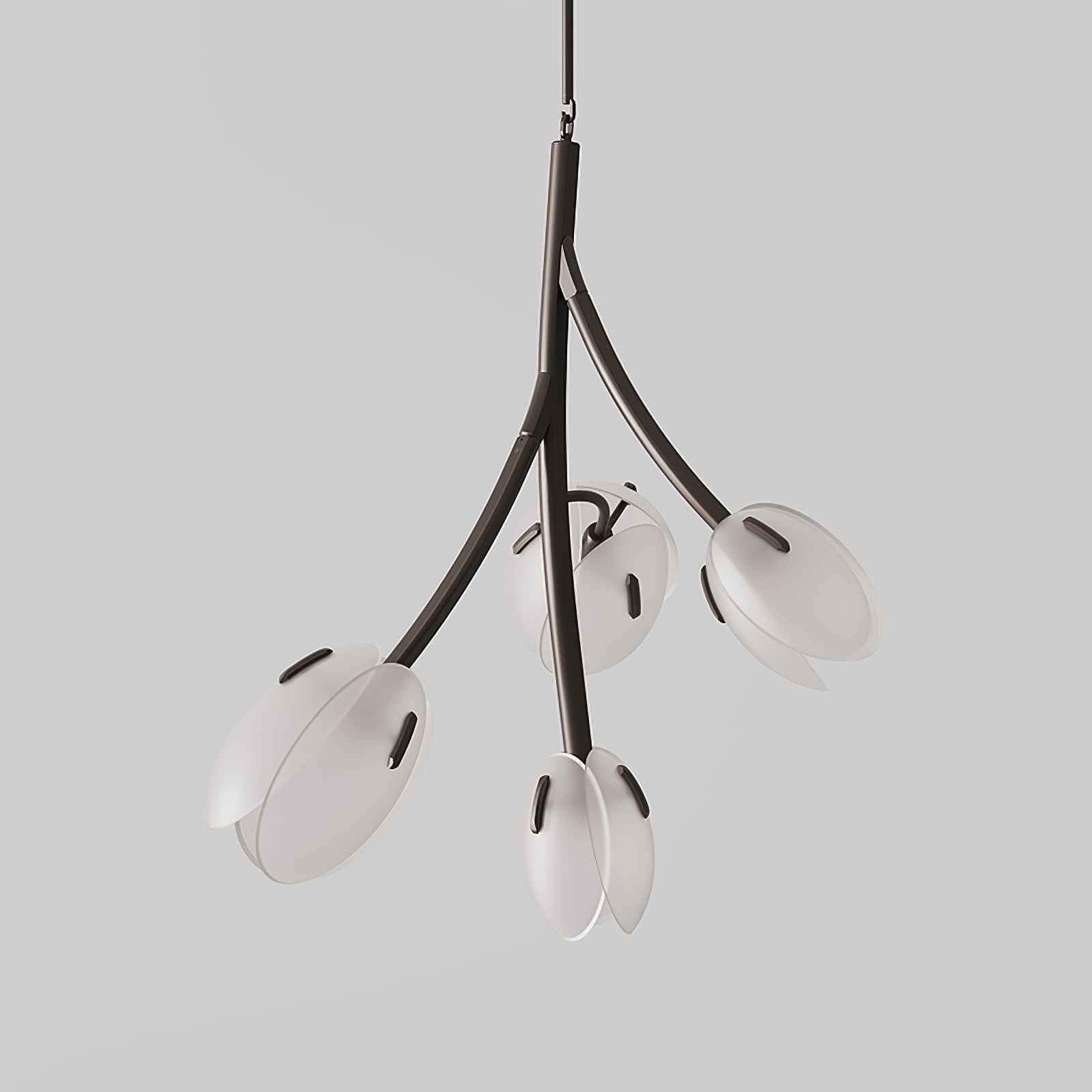 Blossom Contemporary Glass Chandelier-Neutral Decor