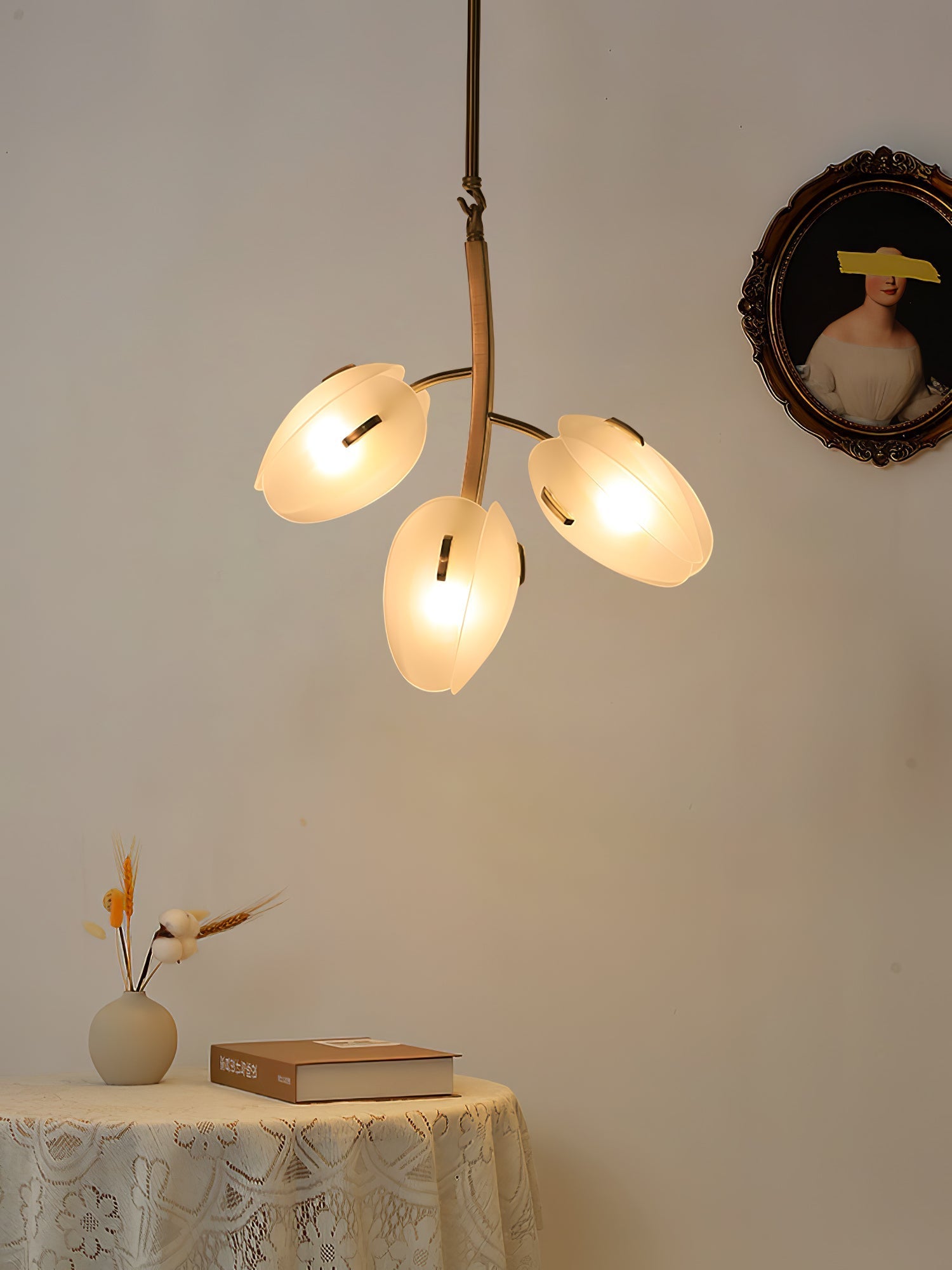 Blossom Contemporary Glass Chandelier-Neutral Decor