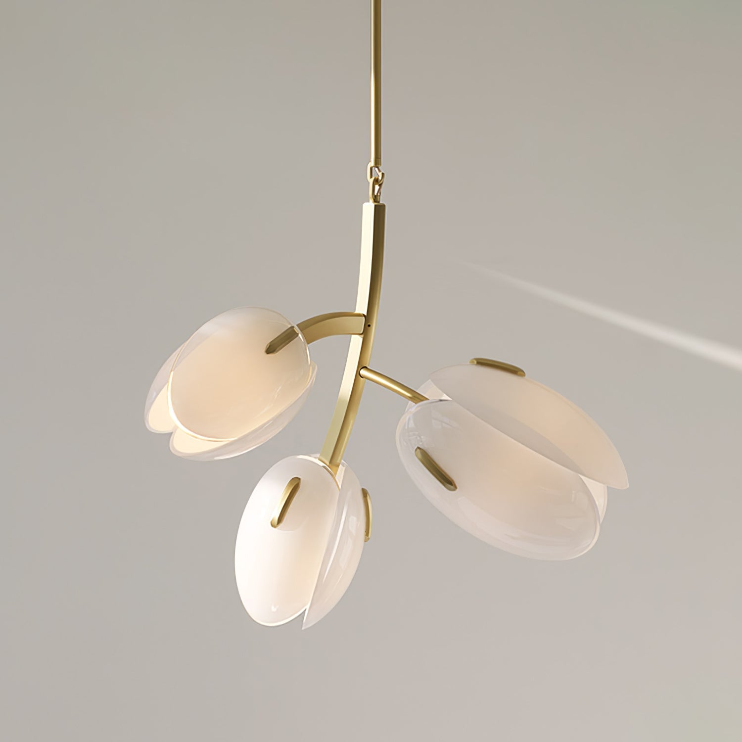 Blossom Contemporary Glass Chandelier-Neutral Decor