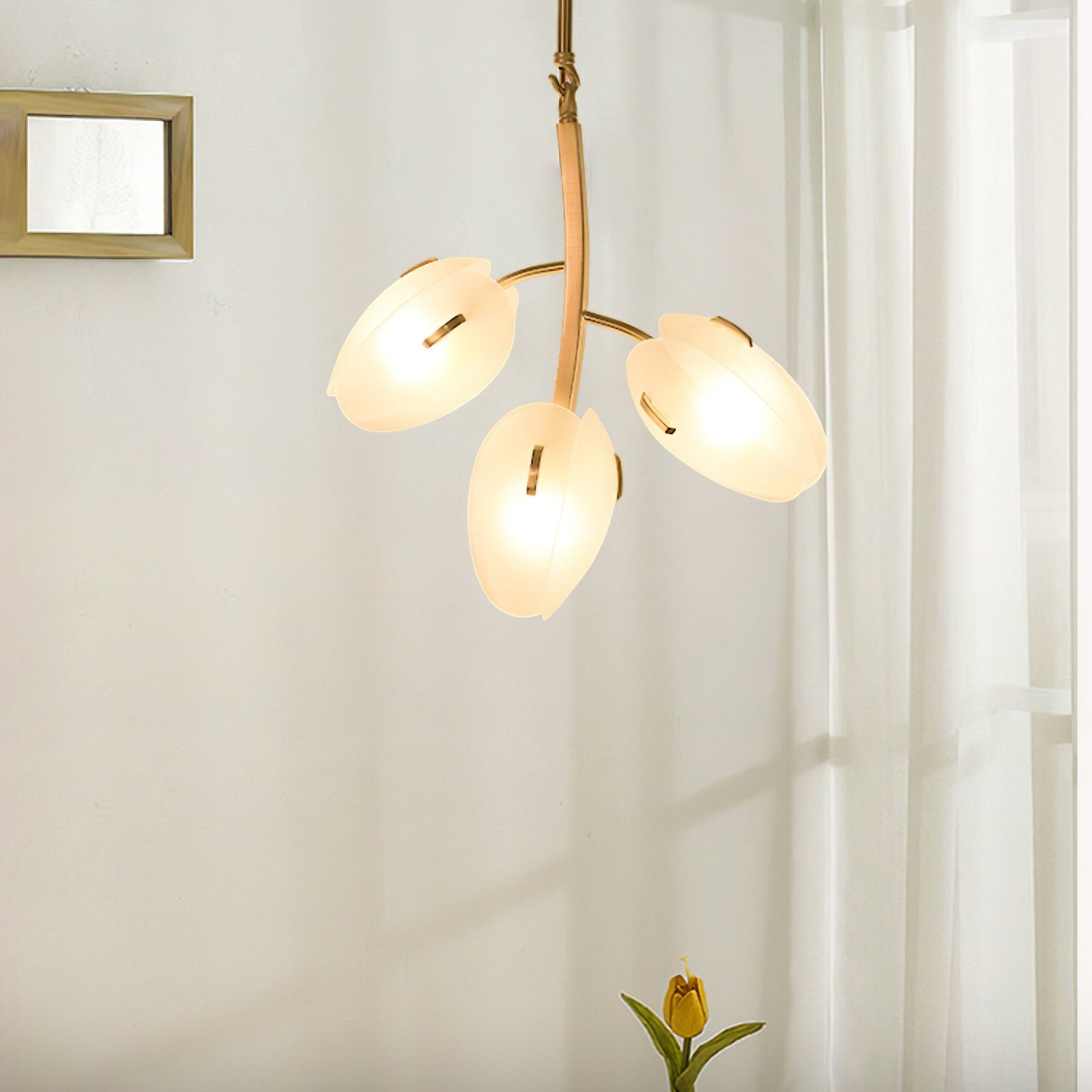 Blossom Contemporary Glass Chandelier-Neutral Decor