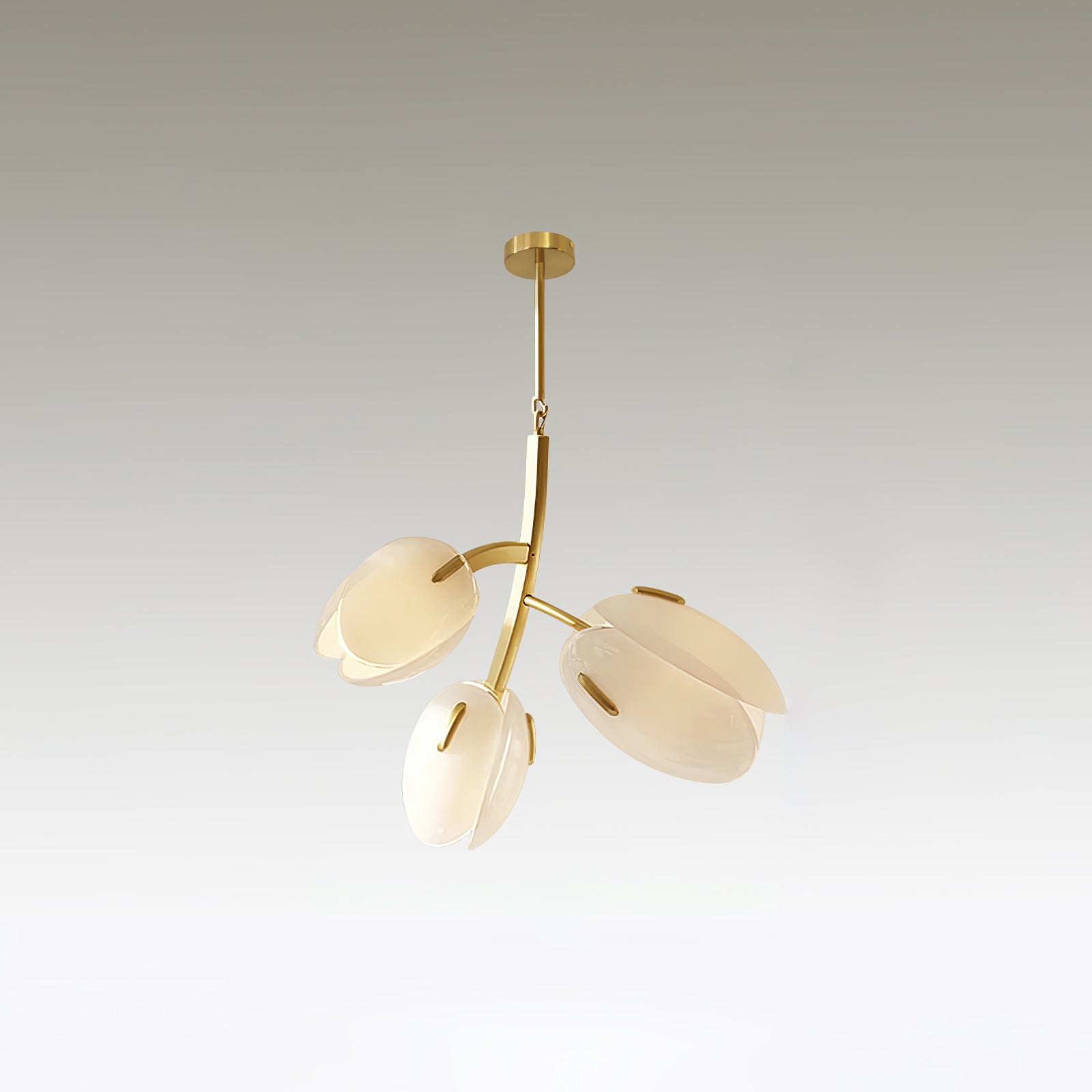 Blossom Contemporary Glass Chandelier-Neutral Decor