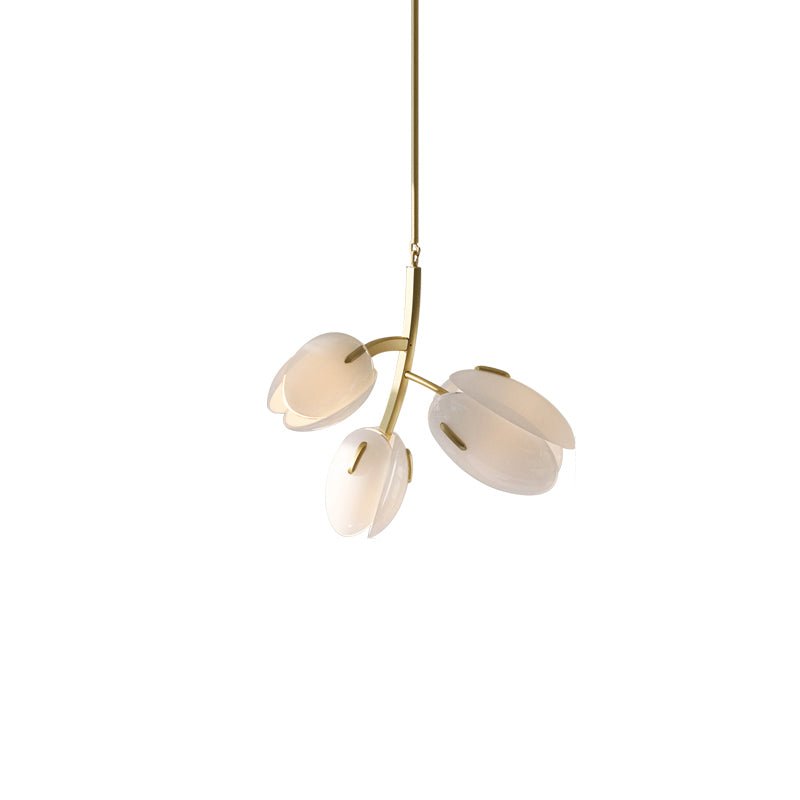 Blossom Contemporary Glass Chandelier-Neutral Decor
