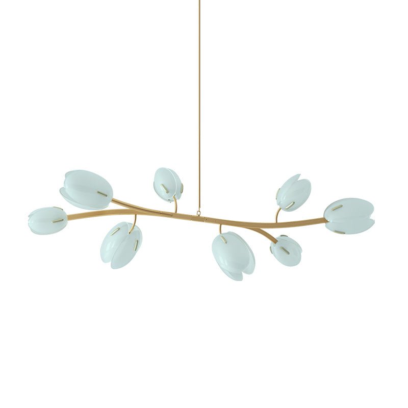 Blossom Contemporary Glass Chandelier-Neutral Decor
