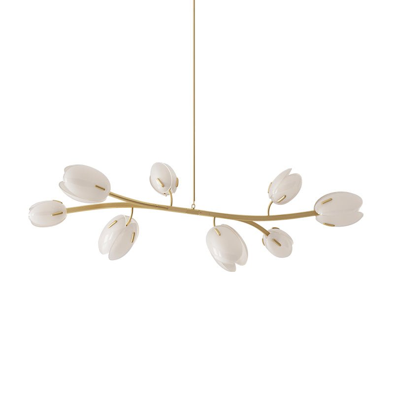 Blossom Contemporary Glass Chandelier-Neutral Decor
