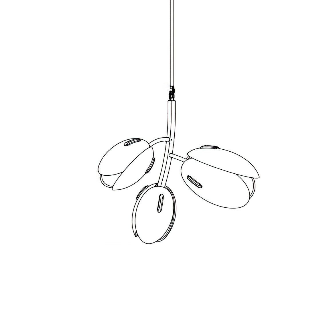 Blossom Contemporary Glass Chandelier-Neutral Decor