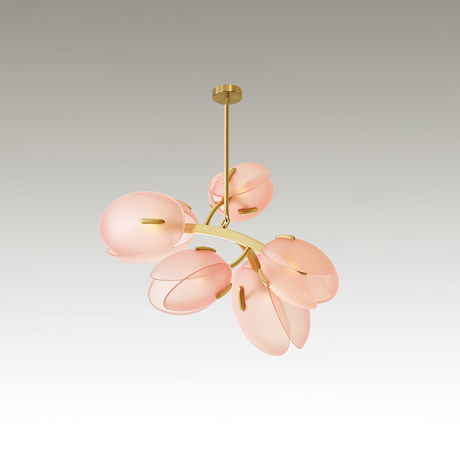 Blossom Contemporary Glass Chandelier-Neutral Decor