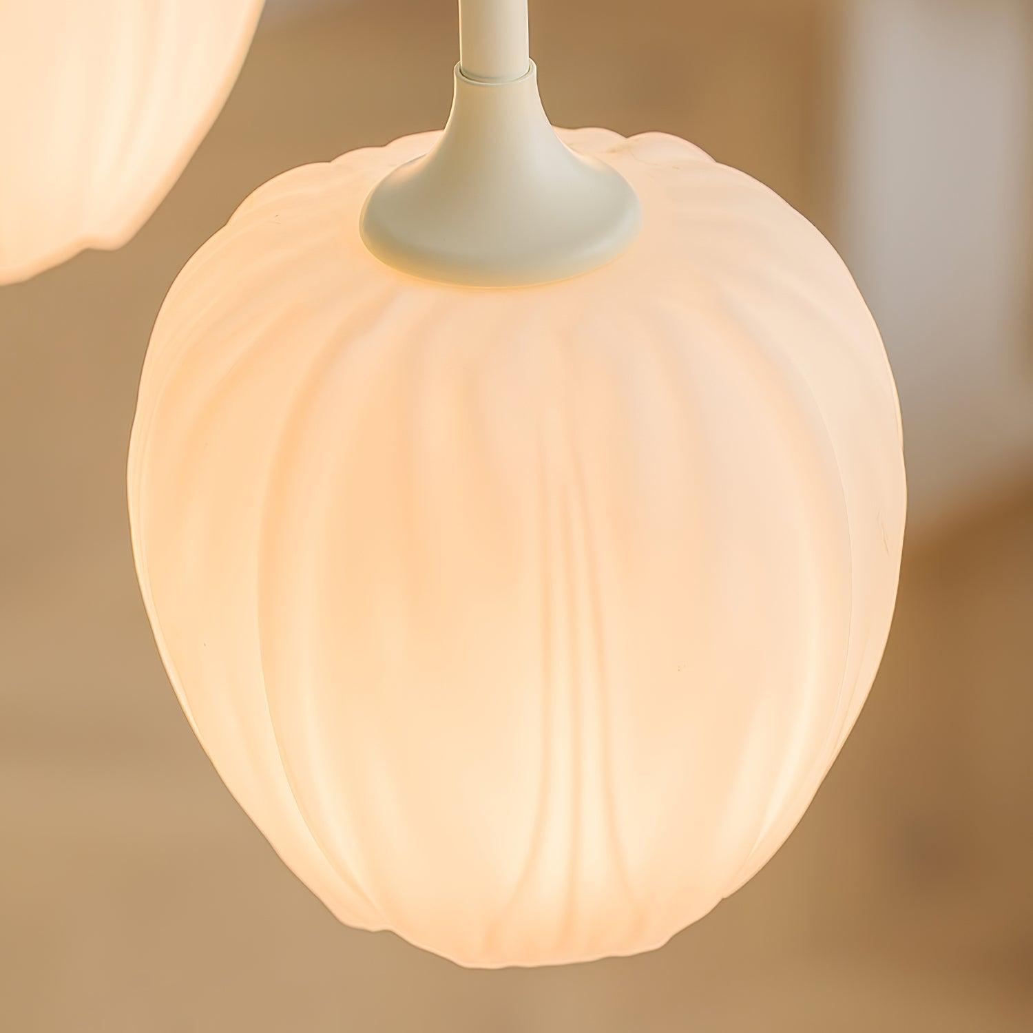 Lustra Chandelier Tulip Matcha Glass-Neutral Decor