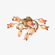 Vathaos Tulip Serenade Glass Ceiling Lamp-Neutral Decor