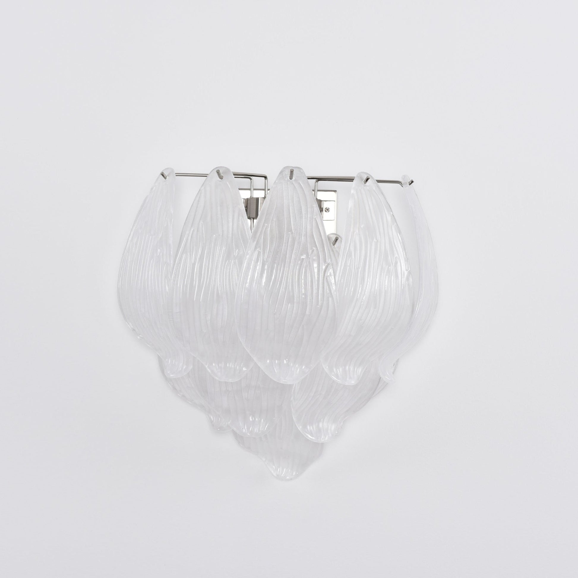 Aurora Wall Lamp Murano Glass Petal Frosted Cascading-Neutral Decor