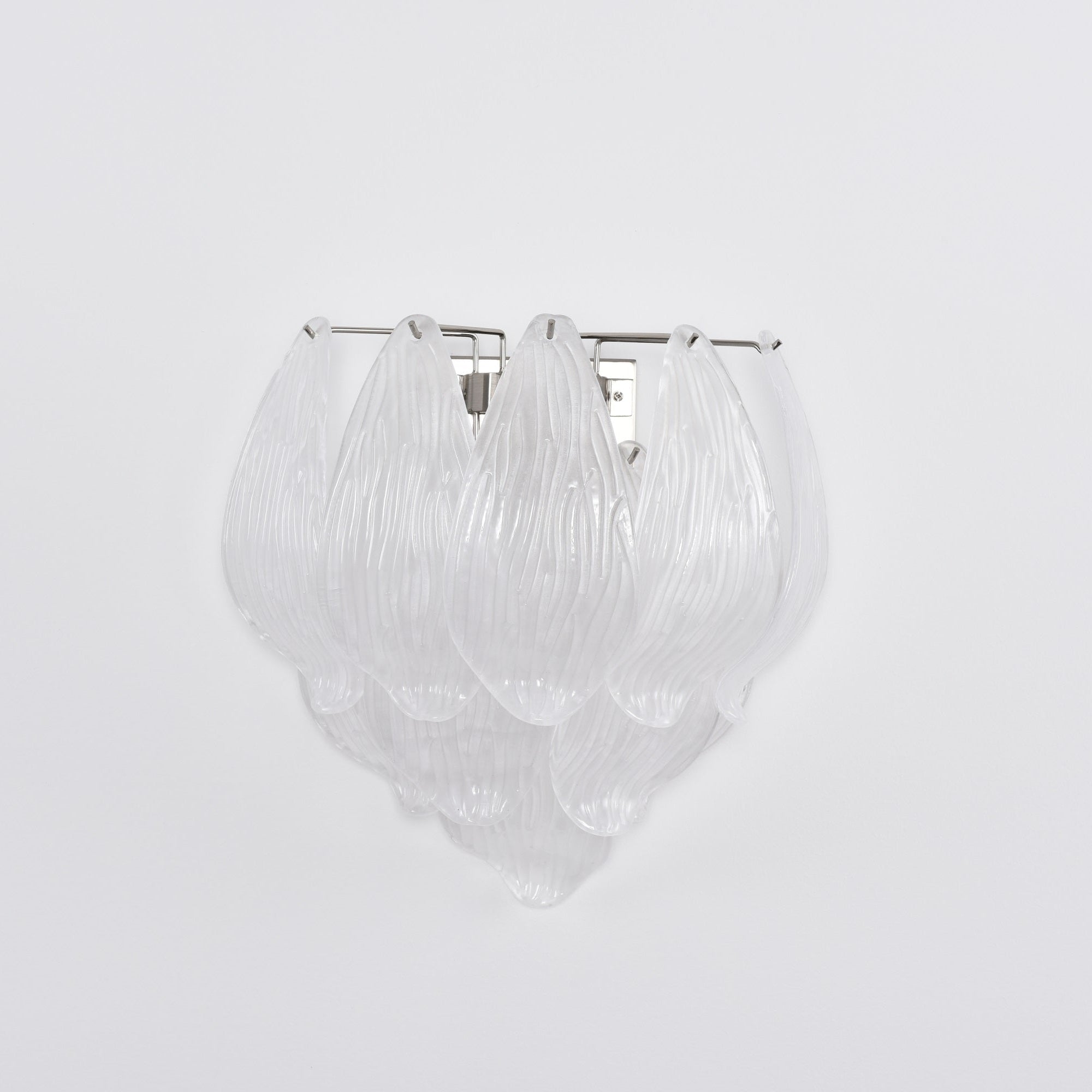 Aurora Wall Lamp Murano Glass Petal Frosted Cascading-Neutral Decor