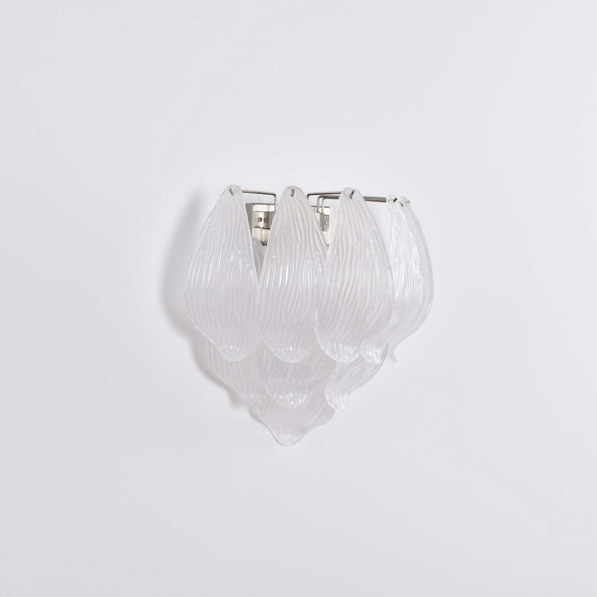 Aurora Wall Lamp Murano Glass Petal Frosted Cascading-Neutral Decor