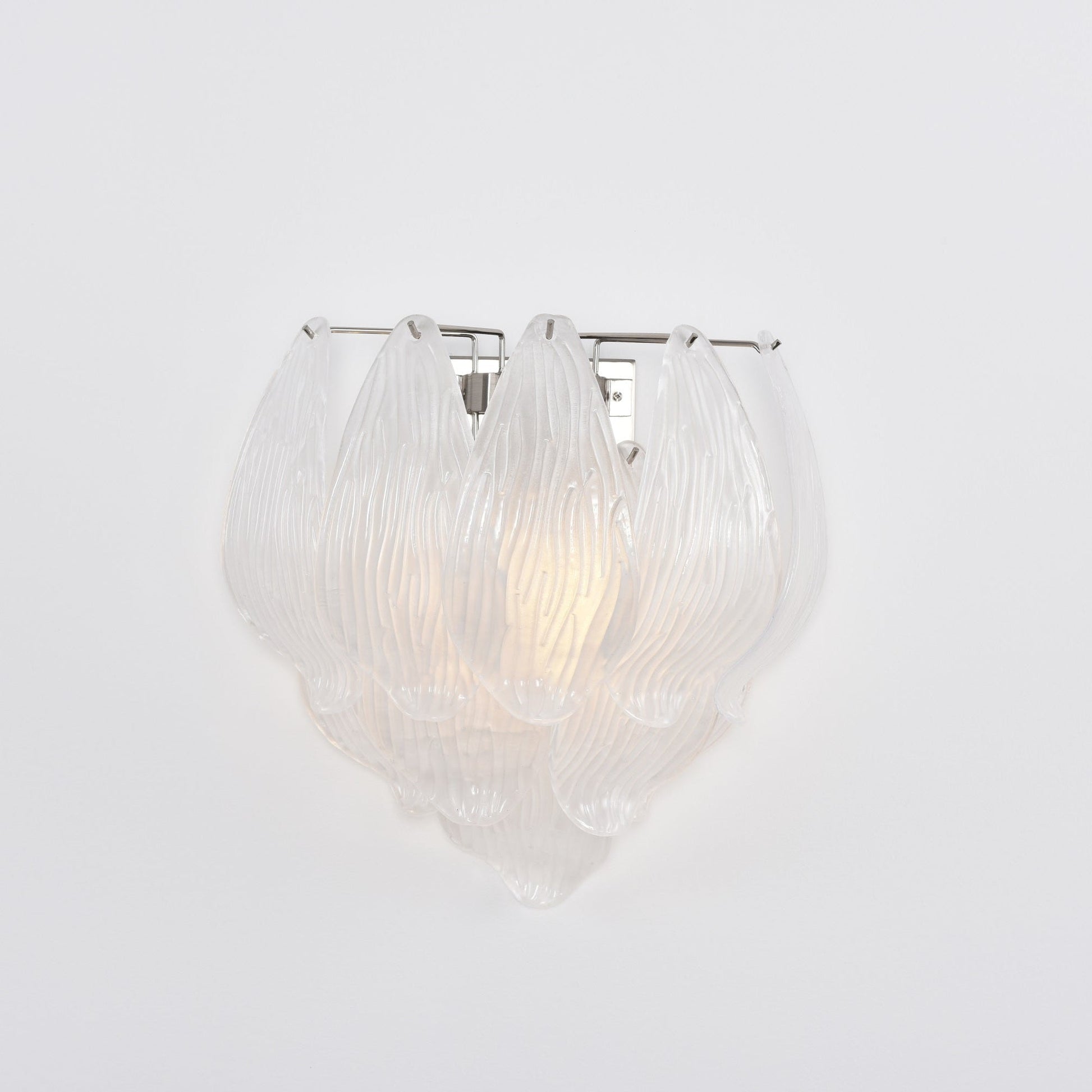 Aurora Wall Lamp Murano Glass Petal Frosted Cascading-Neutral Decor