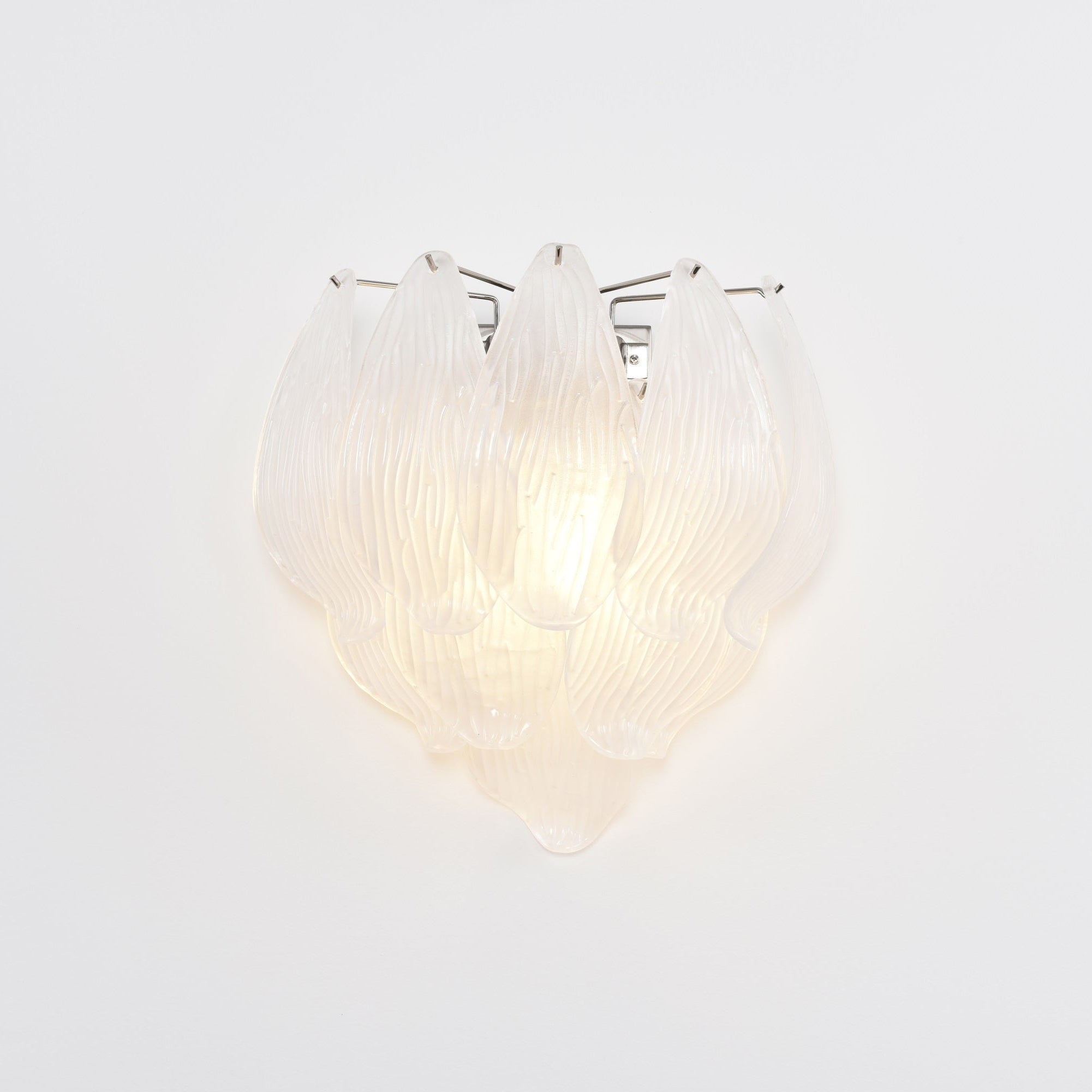 Aurora Wall Lamp Murano Glass Petal Frosted Cascading-Neutral Decor