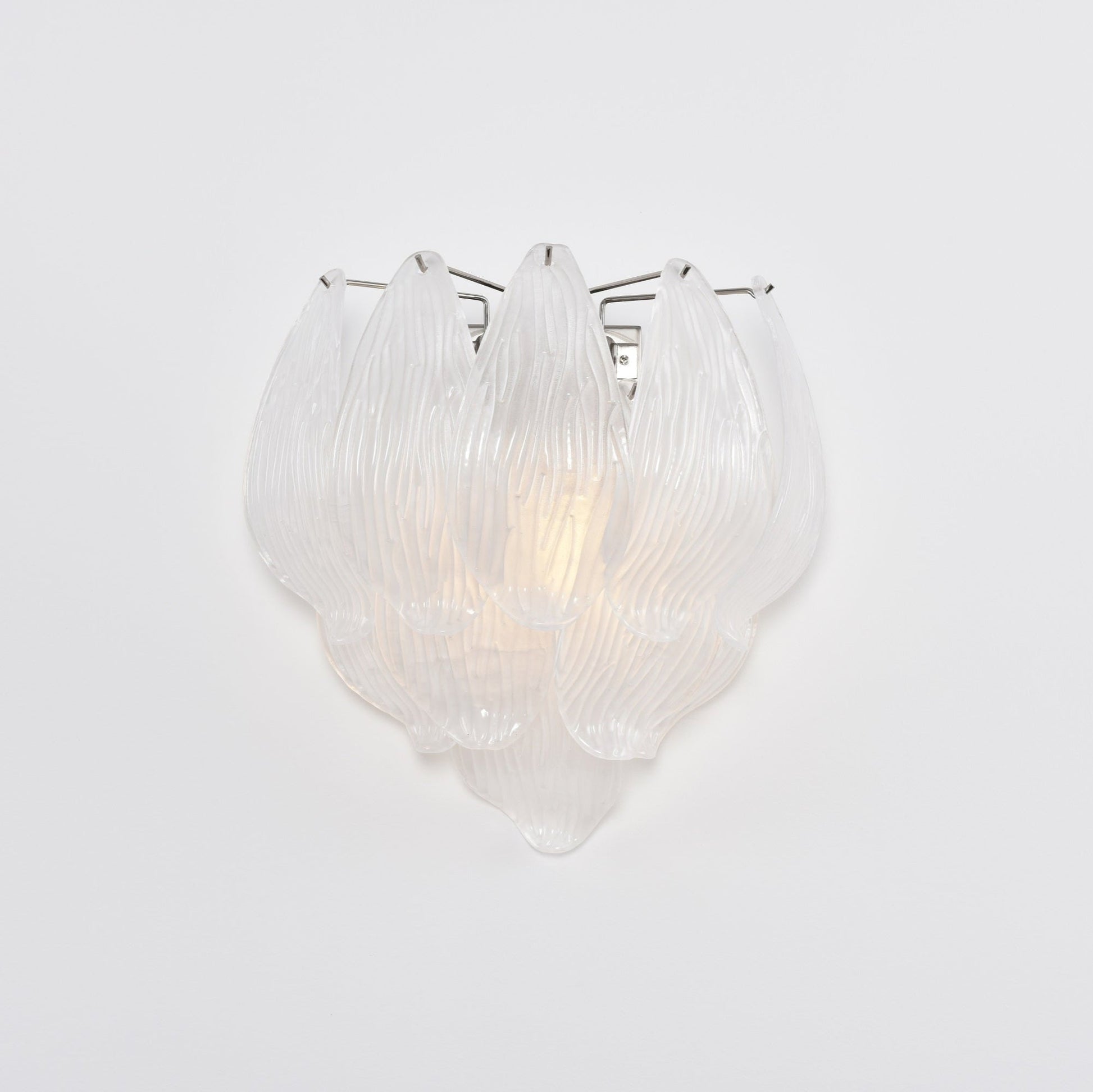 Aurora Wall Lamp Murano Glass Petal Frosted Cascading-Neutral Decor