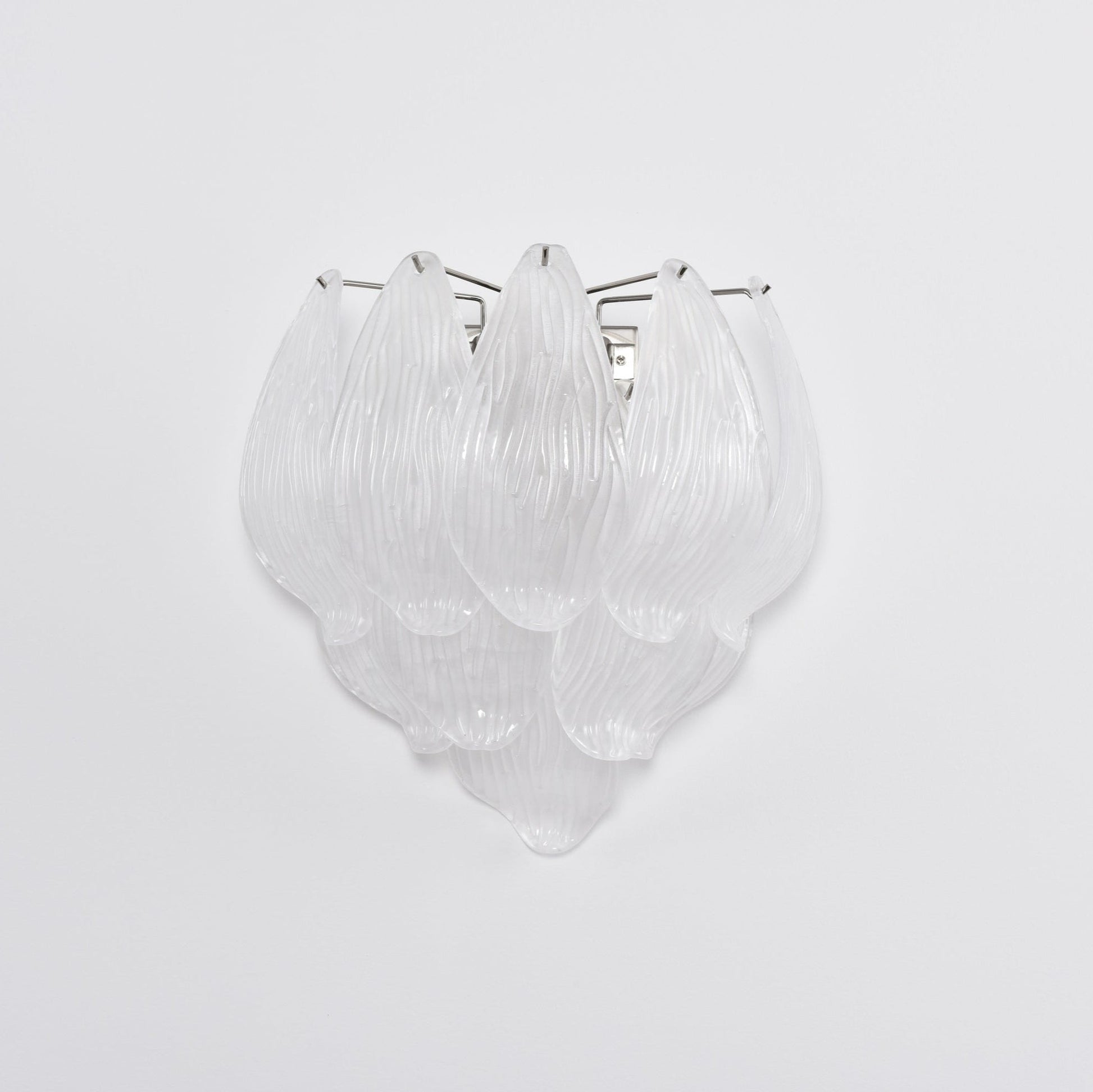 Aurora Wall Lamp Murano Glass Petal Frosted Cascading-Neutral Decor